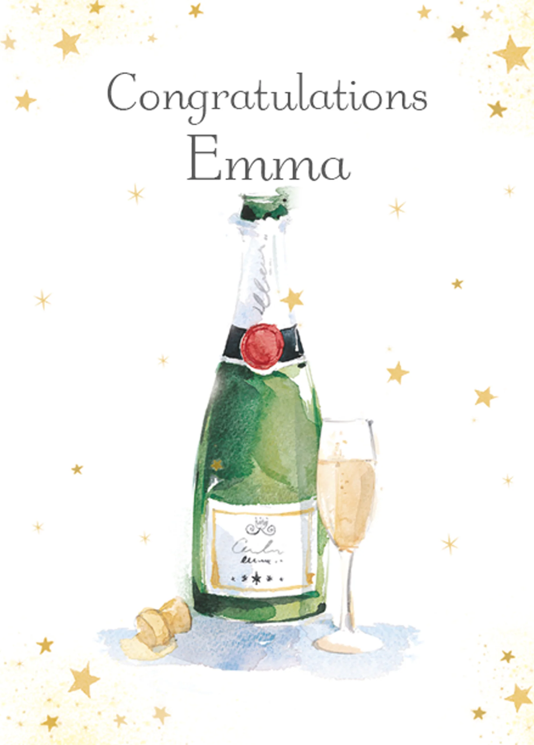 Personalised Editable Traditional Fizz Congratulations Card