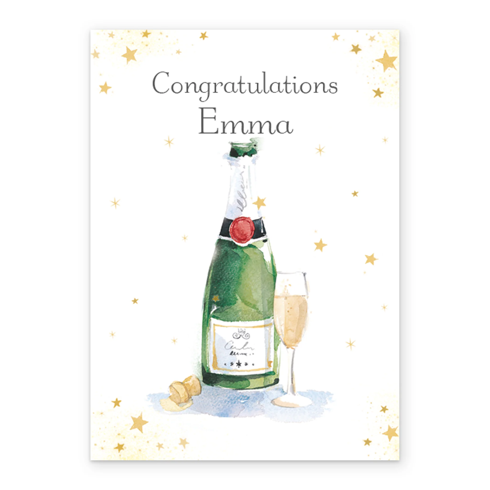 Personalised Editable Traditional Fizz Congratulations Card - Image 2