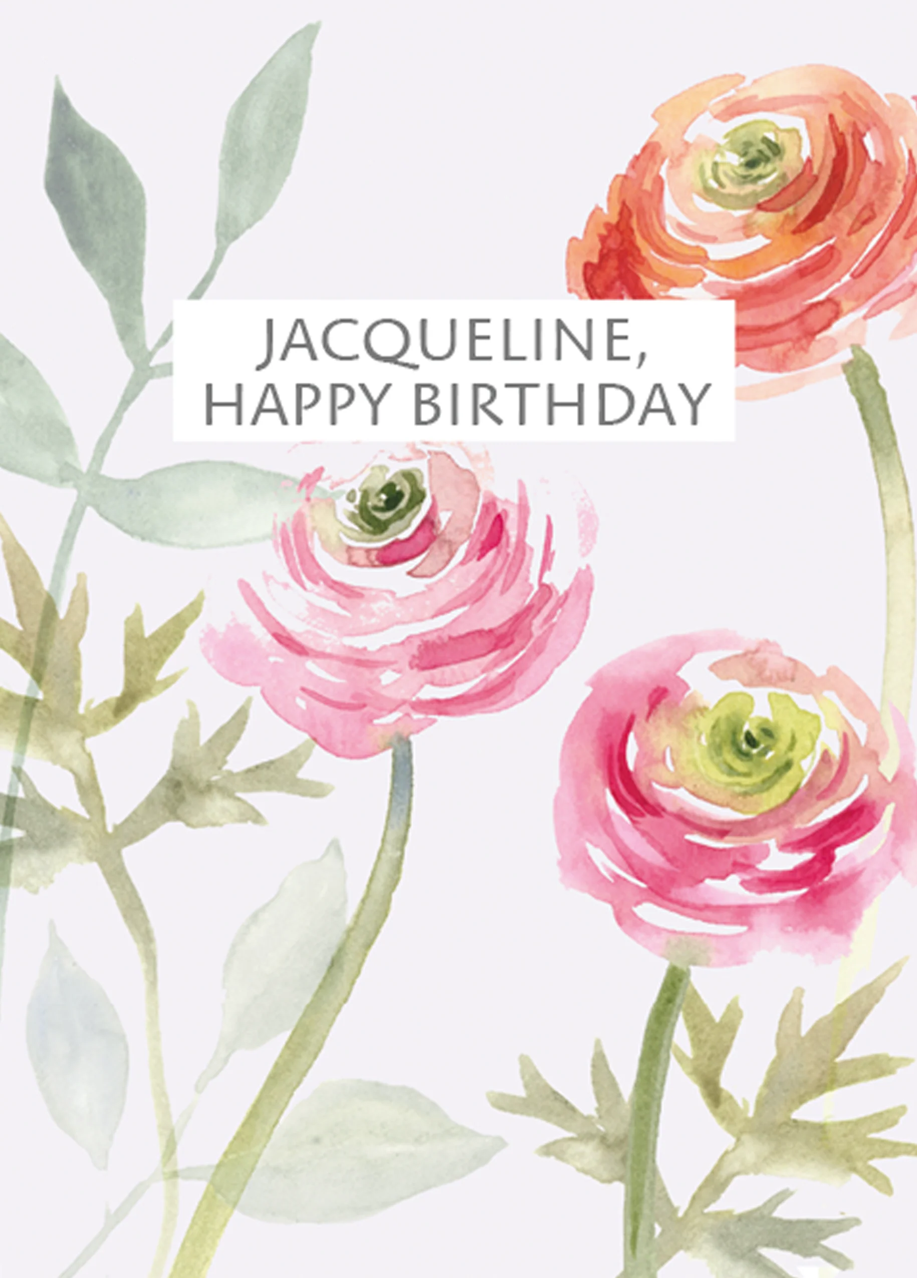 Personalised Editable Traditional Floral Happy Birthday Card