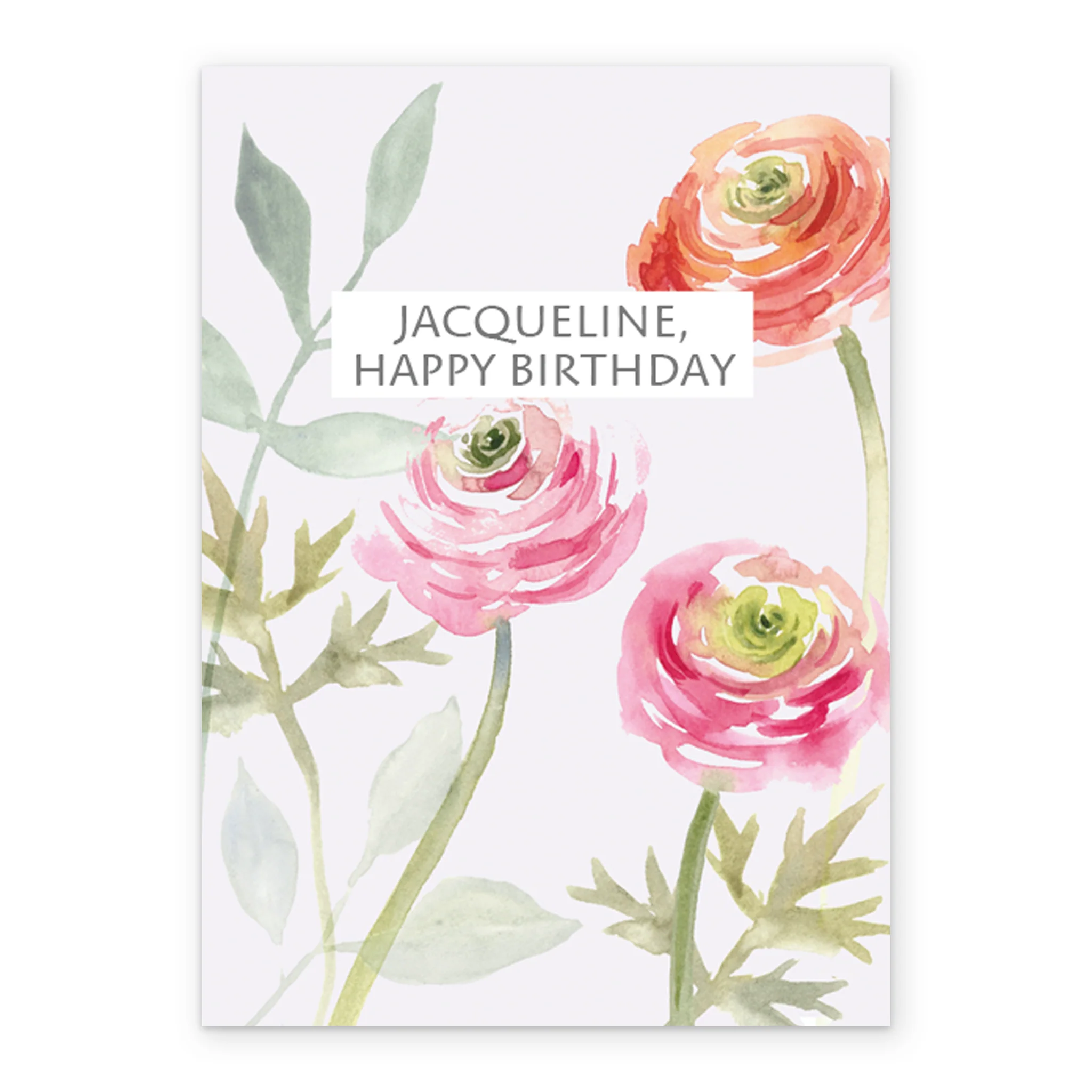 Personalised Editable Traditional Floral Happy Birthday Card - Image 2