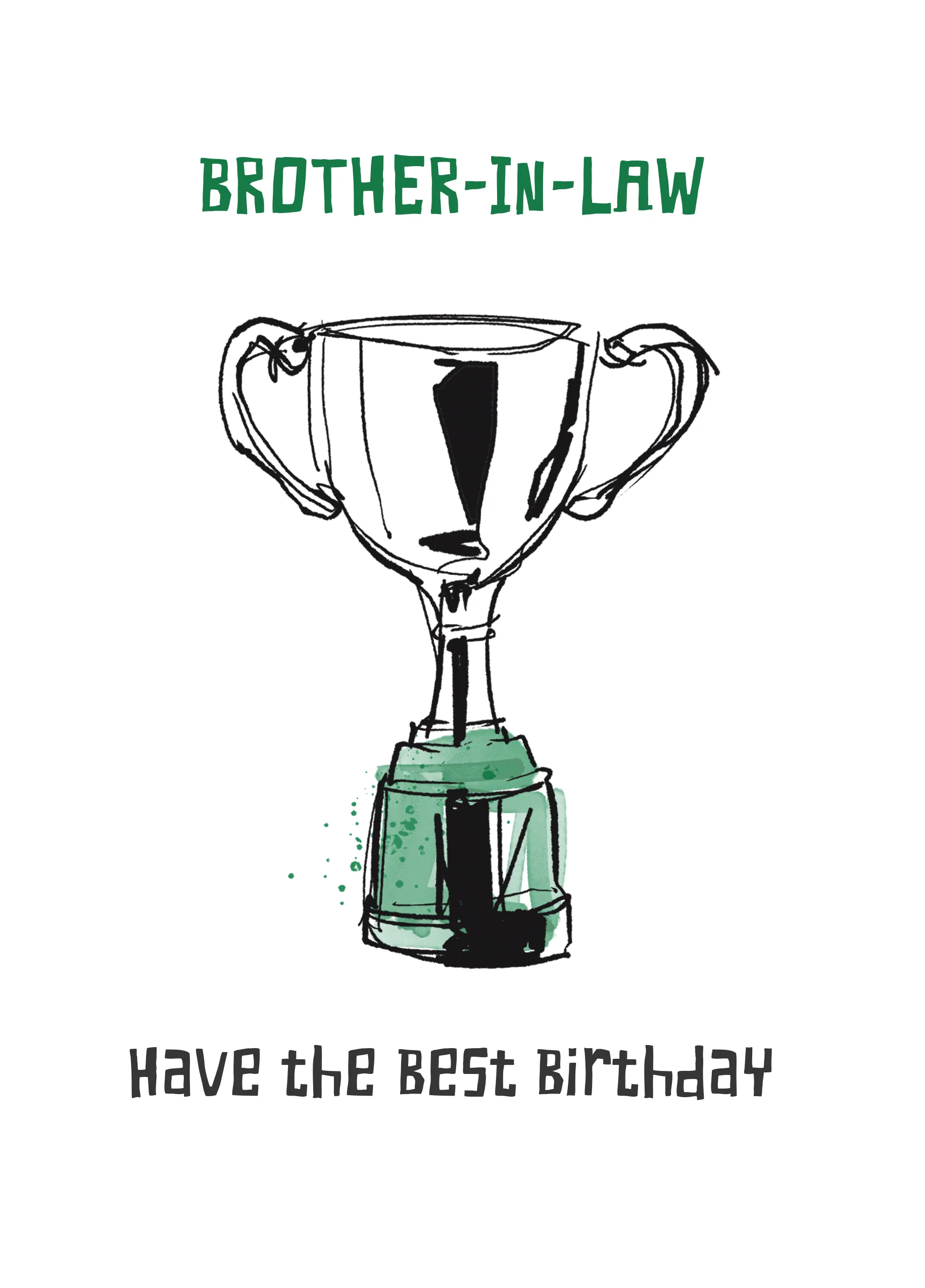 Personalised & Editable Trophy Brother-In-Law Birthday Card