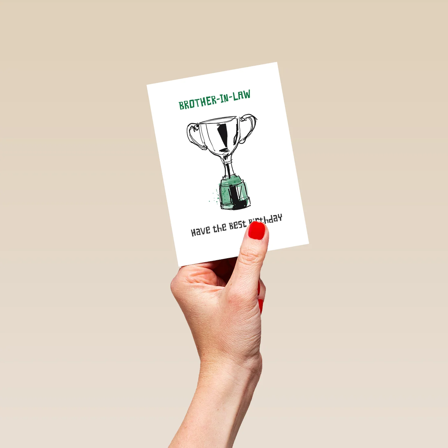 Personalised & Editable Trophy Brother-In-Law Birthday Card - Image 4