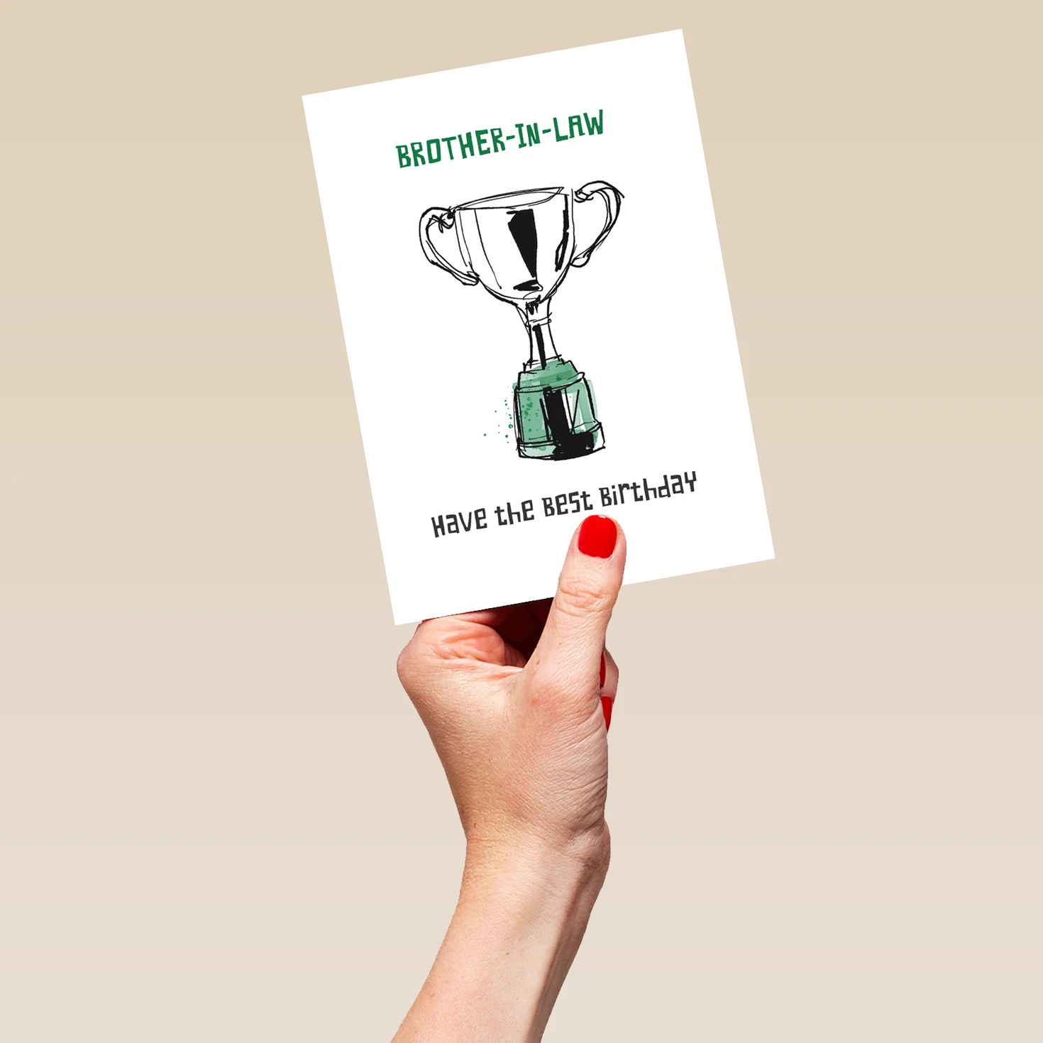 Personalised & Editable Trophy Brother-In-Law Birthday Card - Image 5