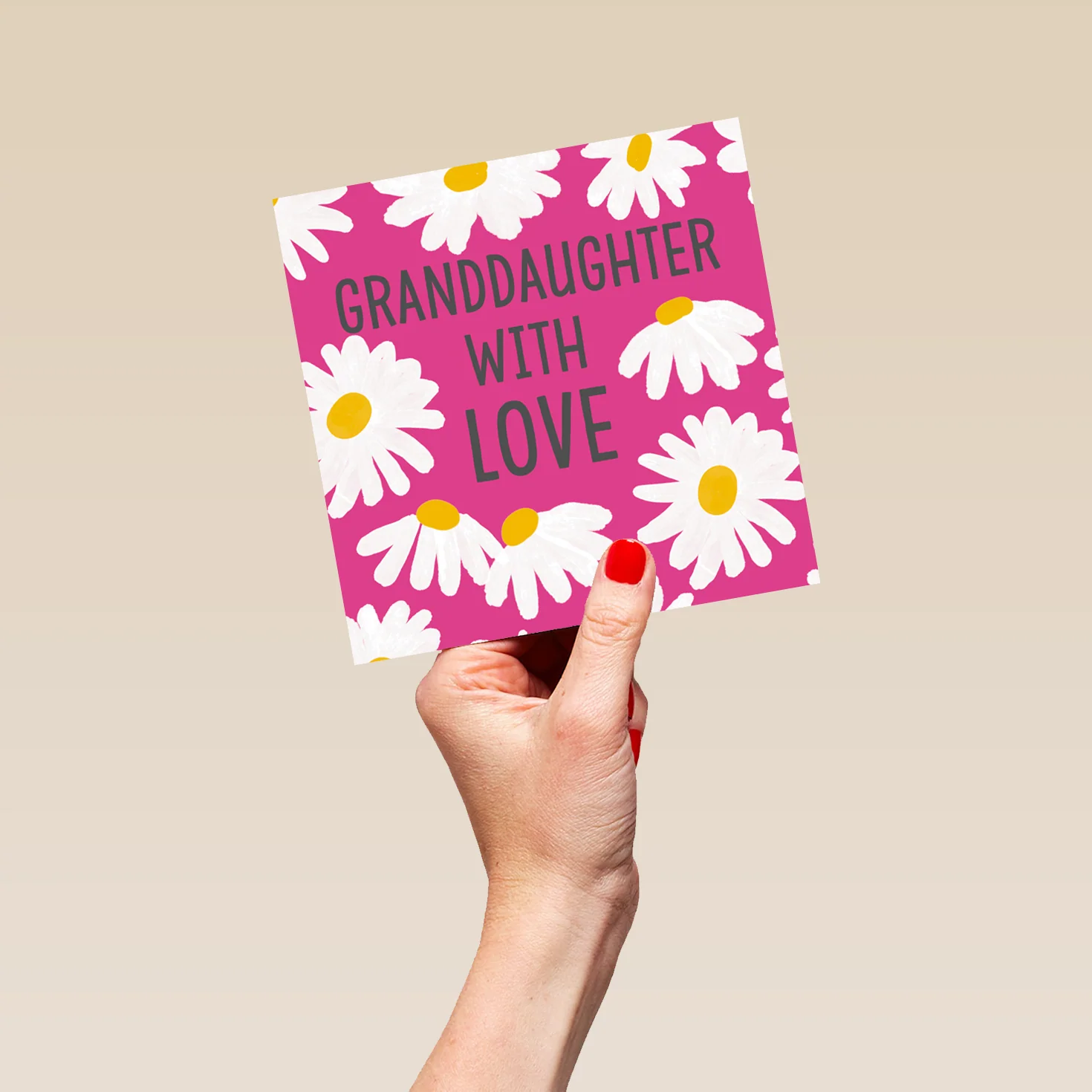 Personalised & Editable White Florals Birthday Card for Granddaughter - Image 5
