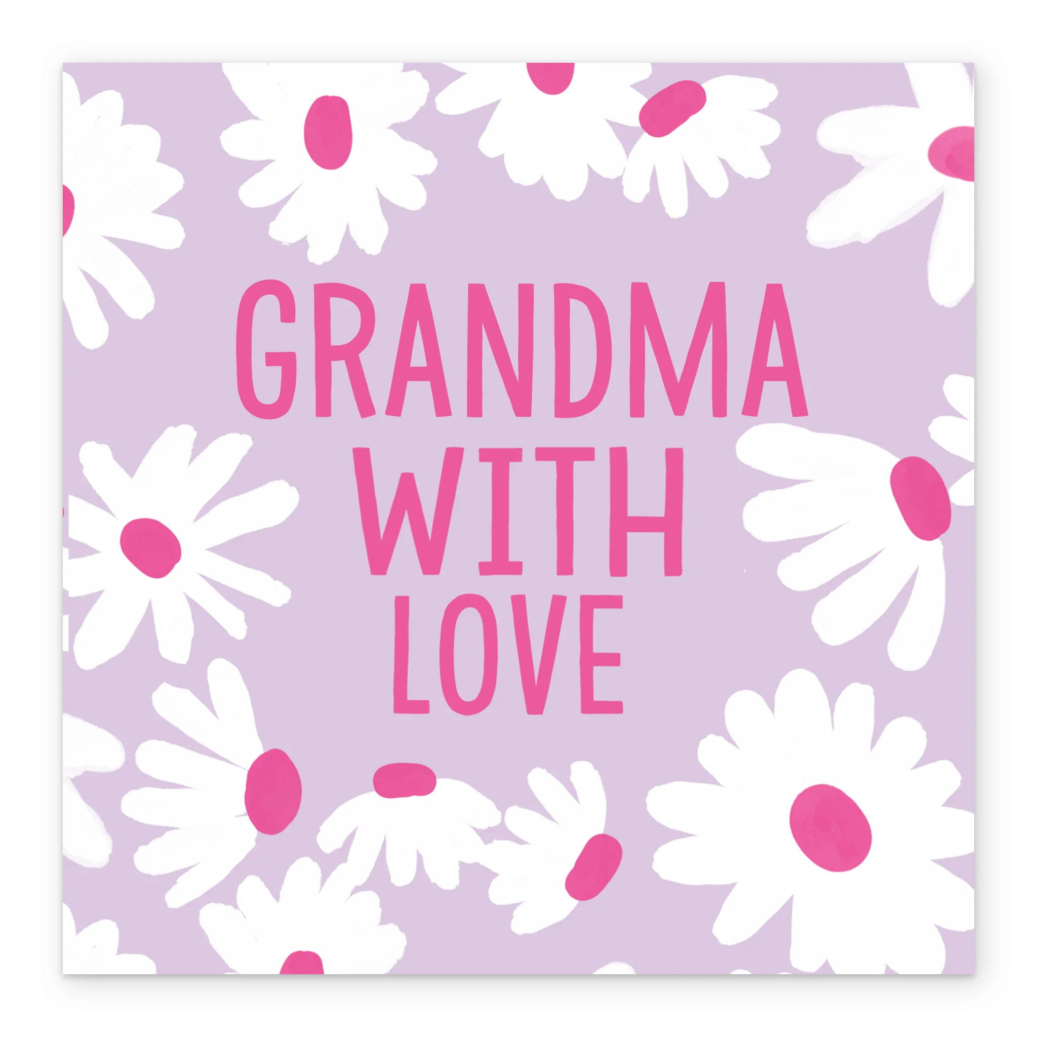 Personalised & Editable White Florals Birthday Card for Grandma - Image 2
