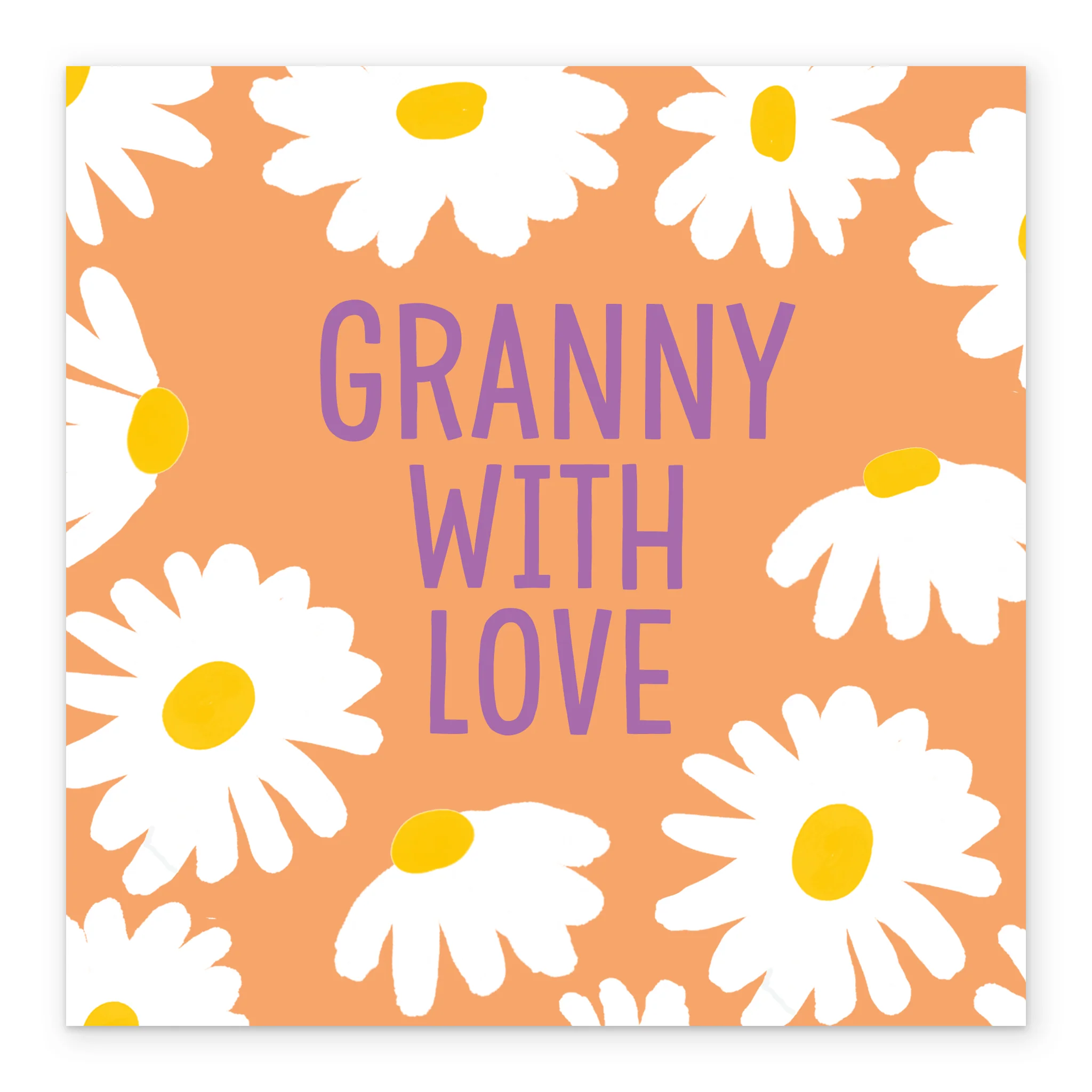 Personalised & Editable White Florals Birthday Card for Granny - Image 2