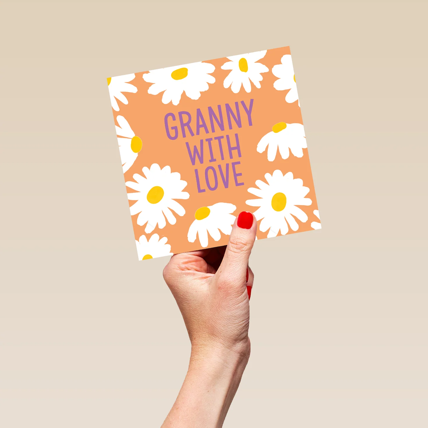 Personalised & Editable White Florals Birthday Card for Granny - Image 5