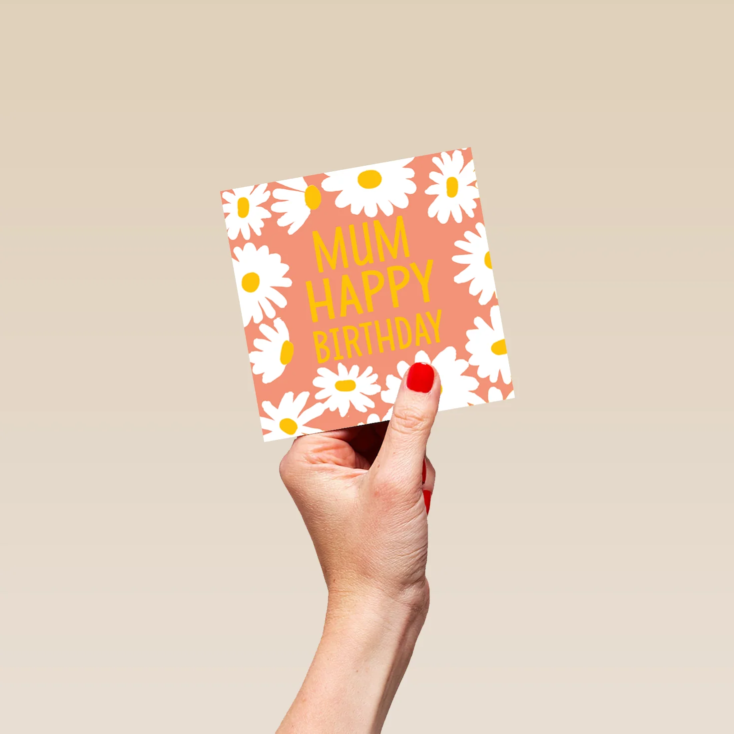 Personalised & Editable White Florals Birthday Card for Mum - Image 4