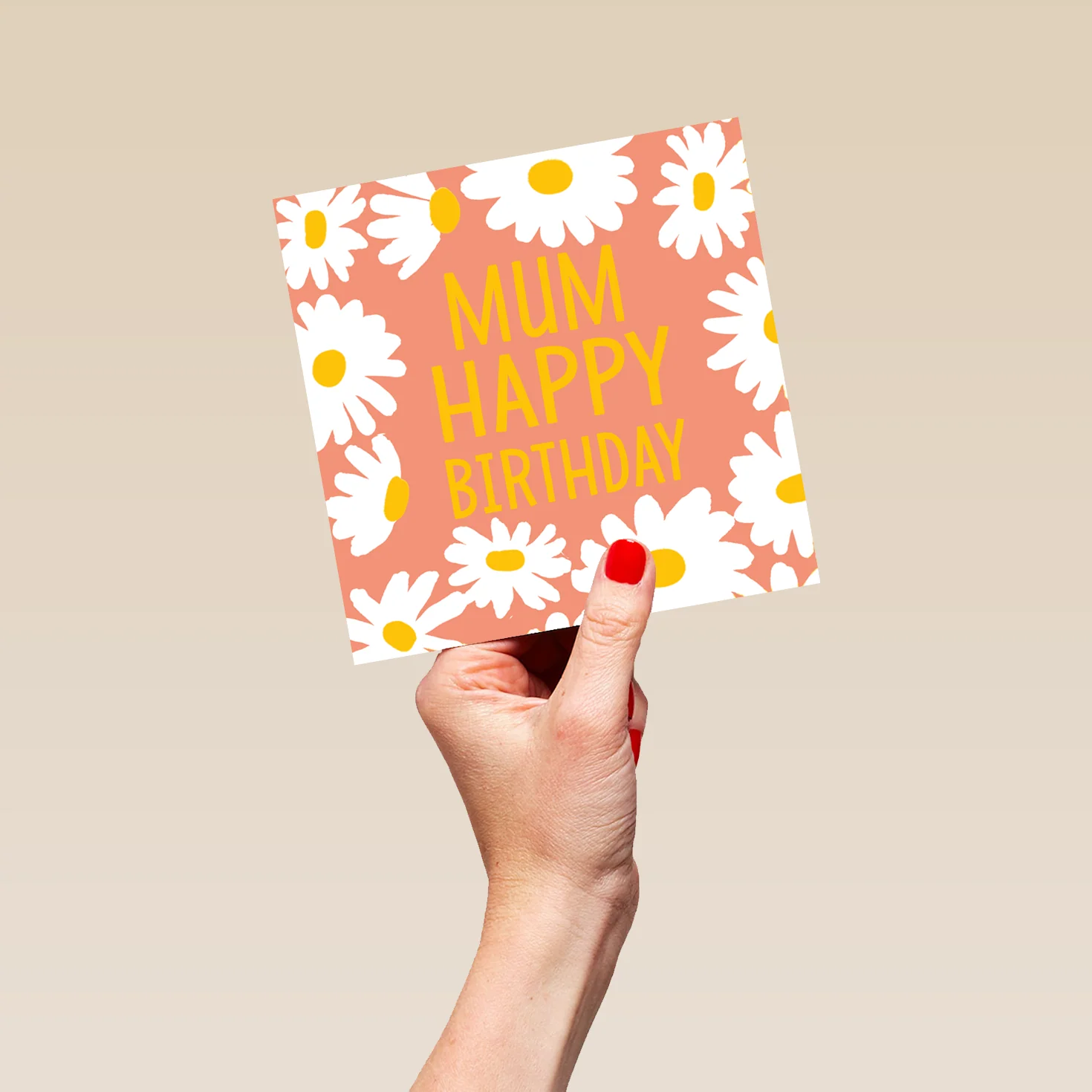 Personalised & Editable White Florals Birthday Card for Mum - Image 5