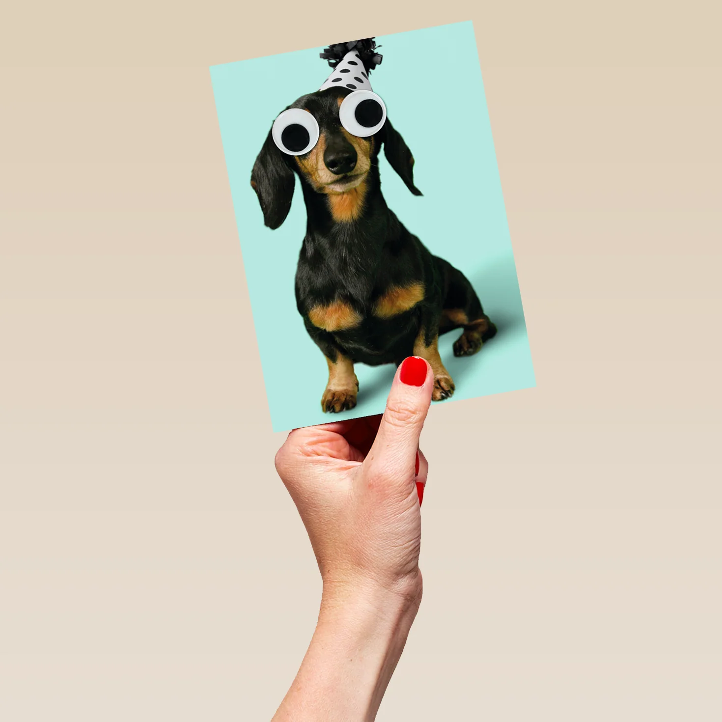 Personalised Editable Wiener Dog Photo Birthday Card - Image 5
