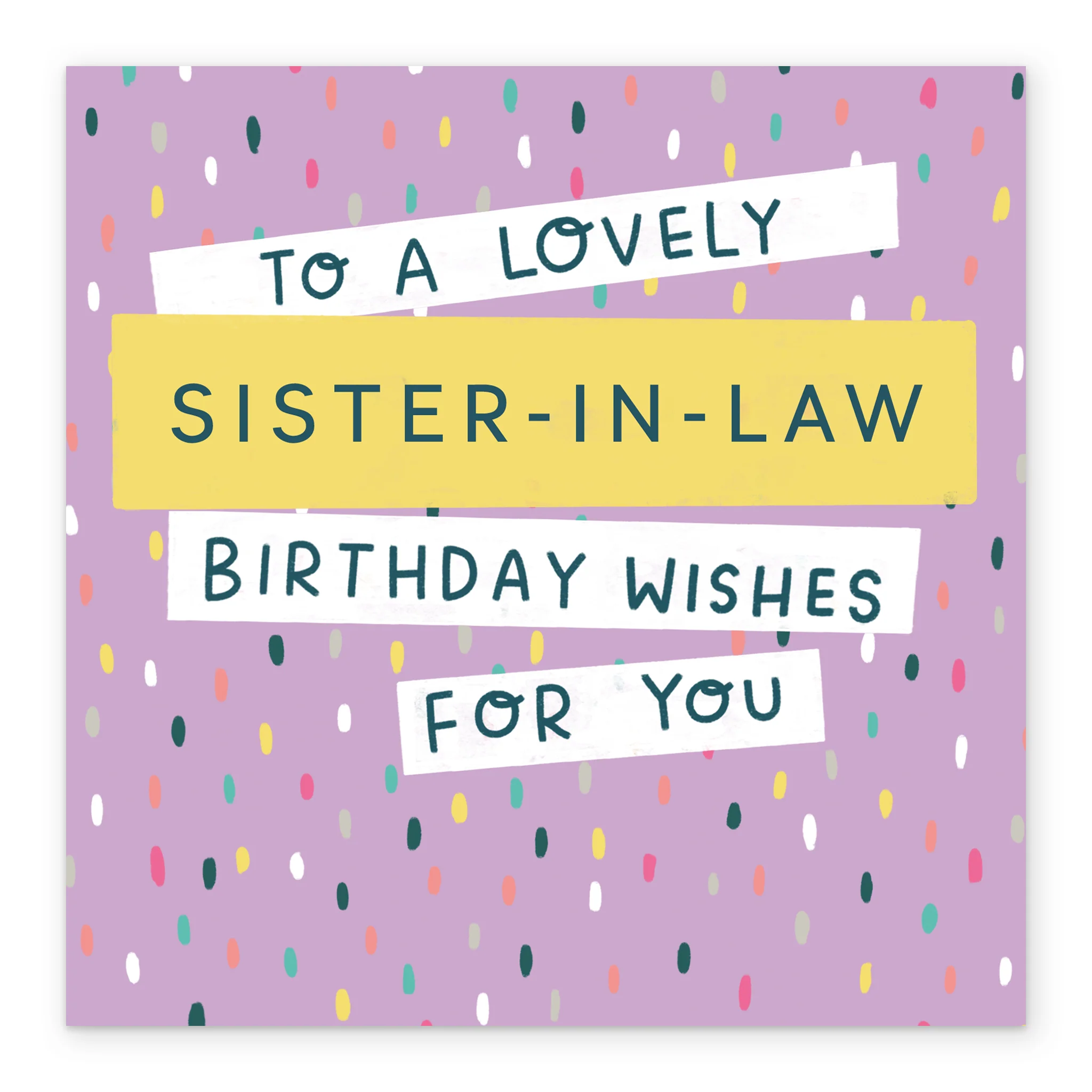 Personalised & Editable Word Art Sister in Law Birthday Card - Image 2