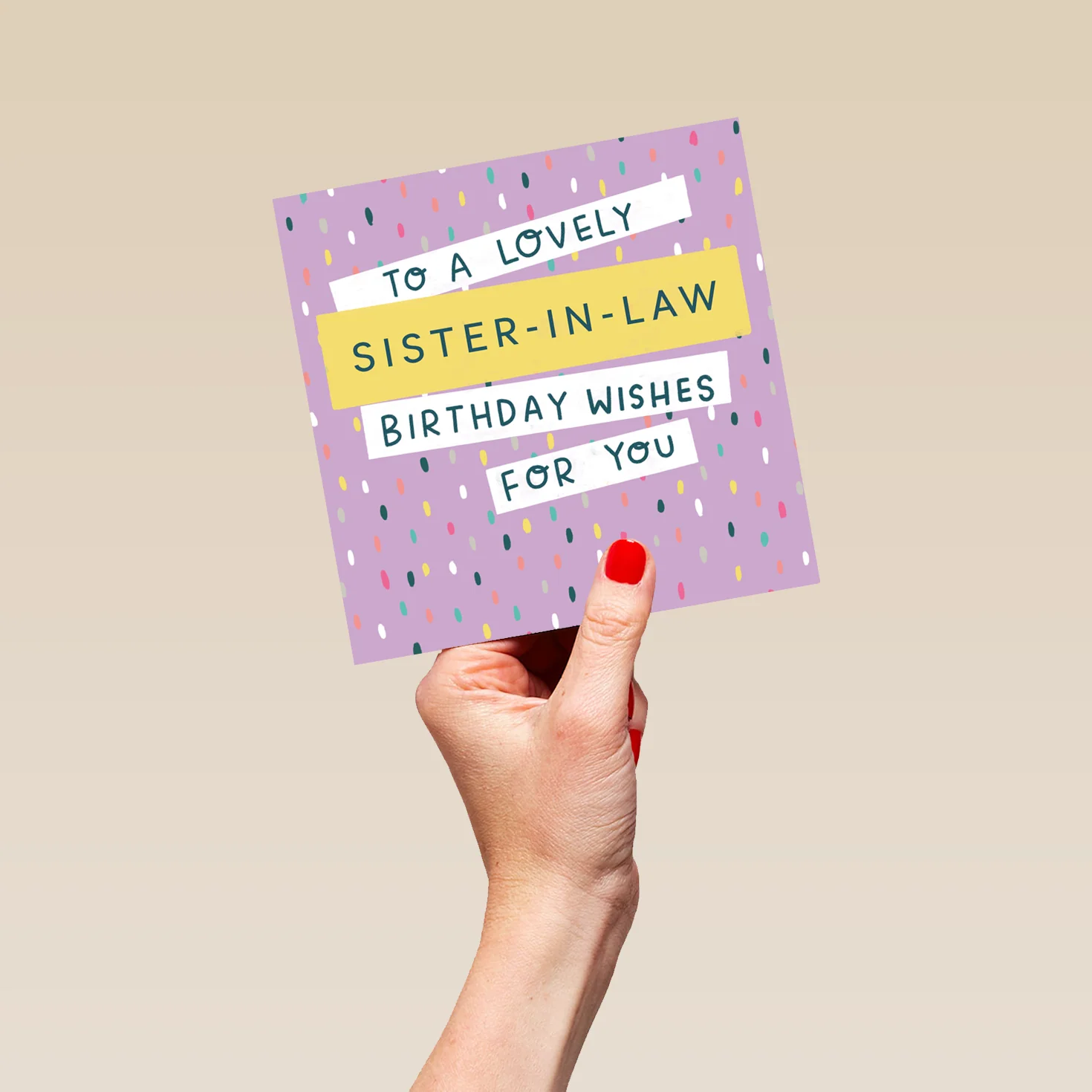 Personalised & Editable Word Art Sister in Law Birthday Card - Image 5