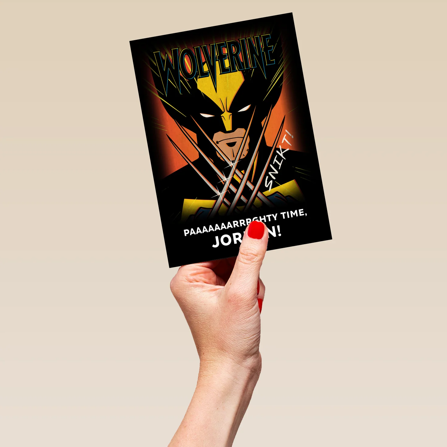 Personalised & Editable X-MEN Wolverine Birthday Card - Image 5