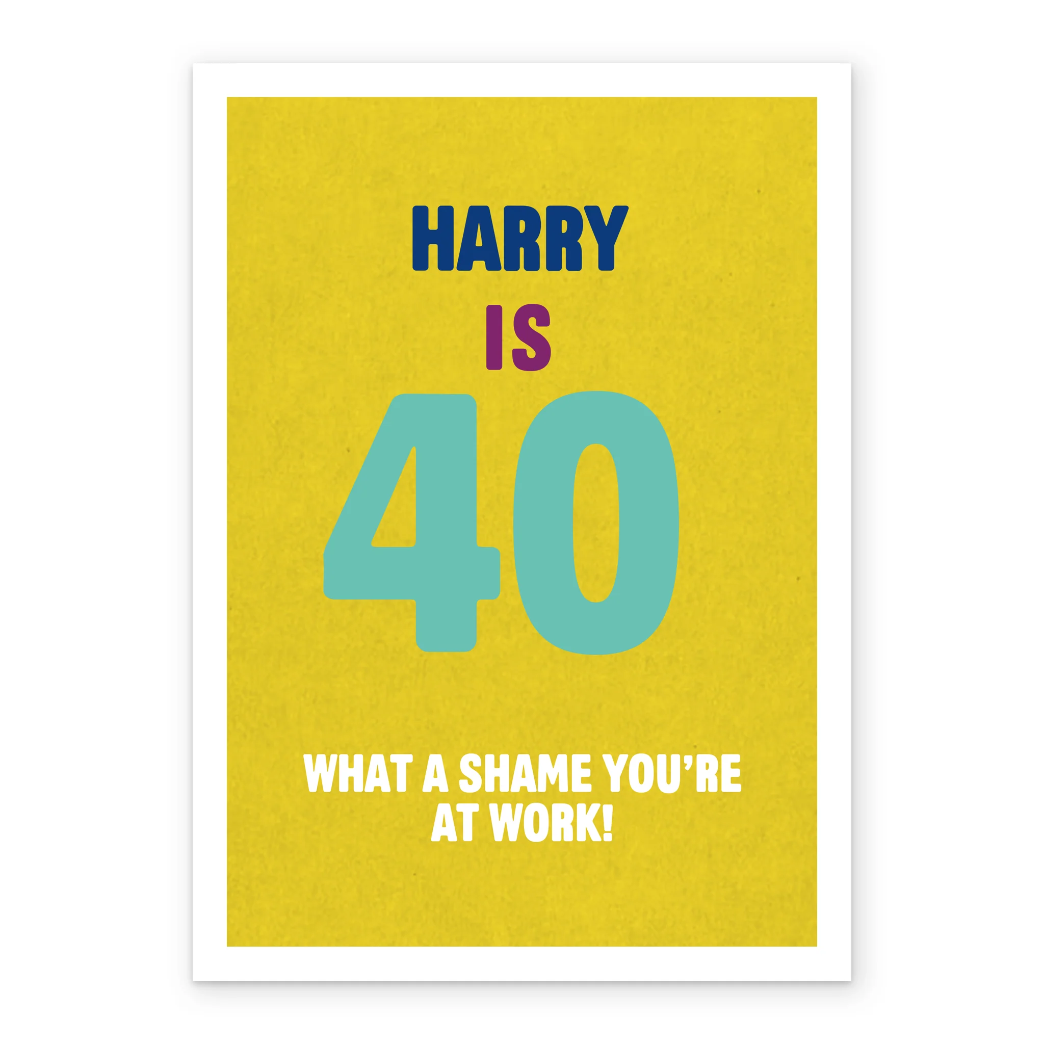 Personalised & Editable Yellow Funny Milestone Birthday Card - Image 2