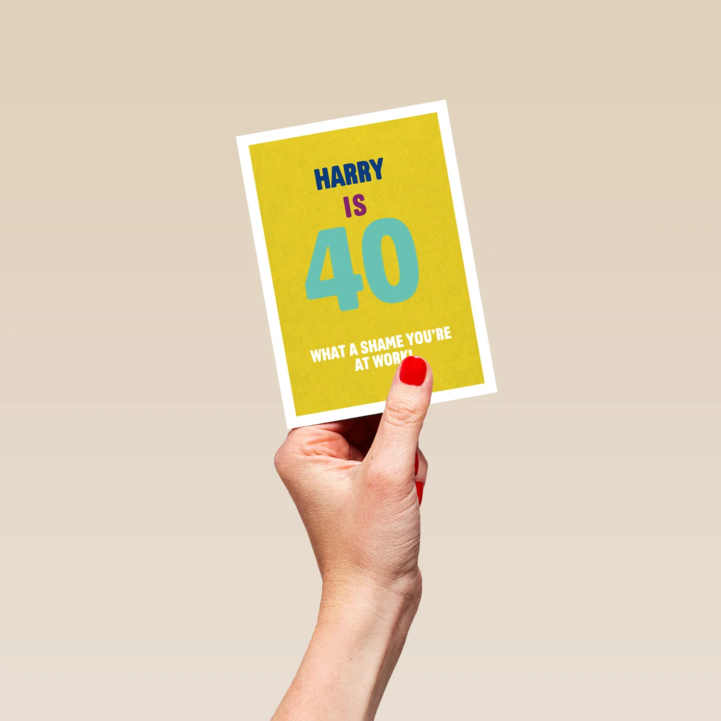 Personalised & Editable Yellow Funny Milestone Birthday Card - Image 4