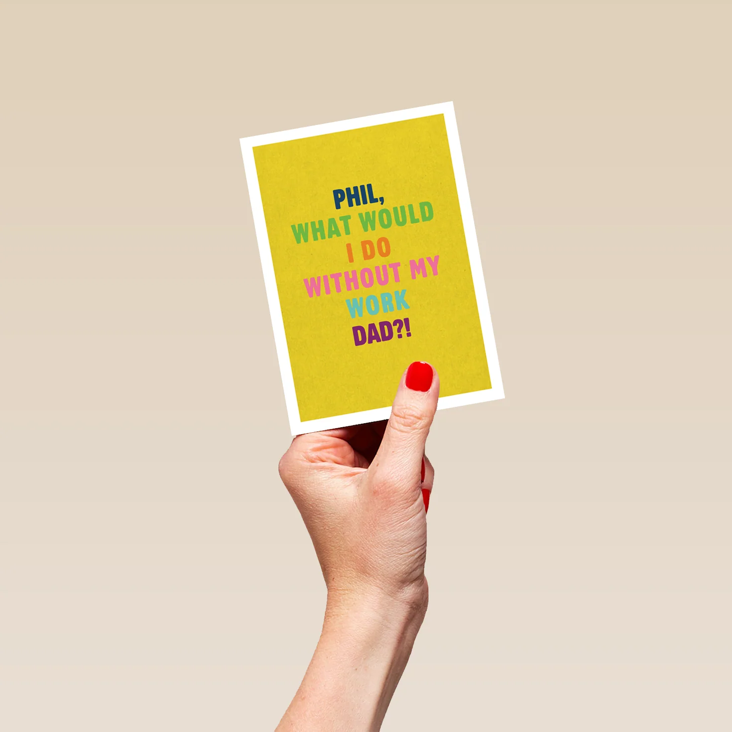 Personalised & Editable Yellow Funny Office Greeting Card - Image 4