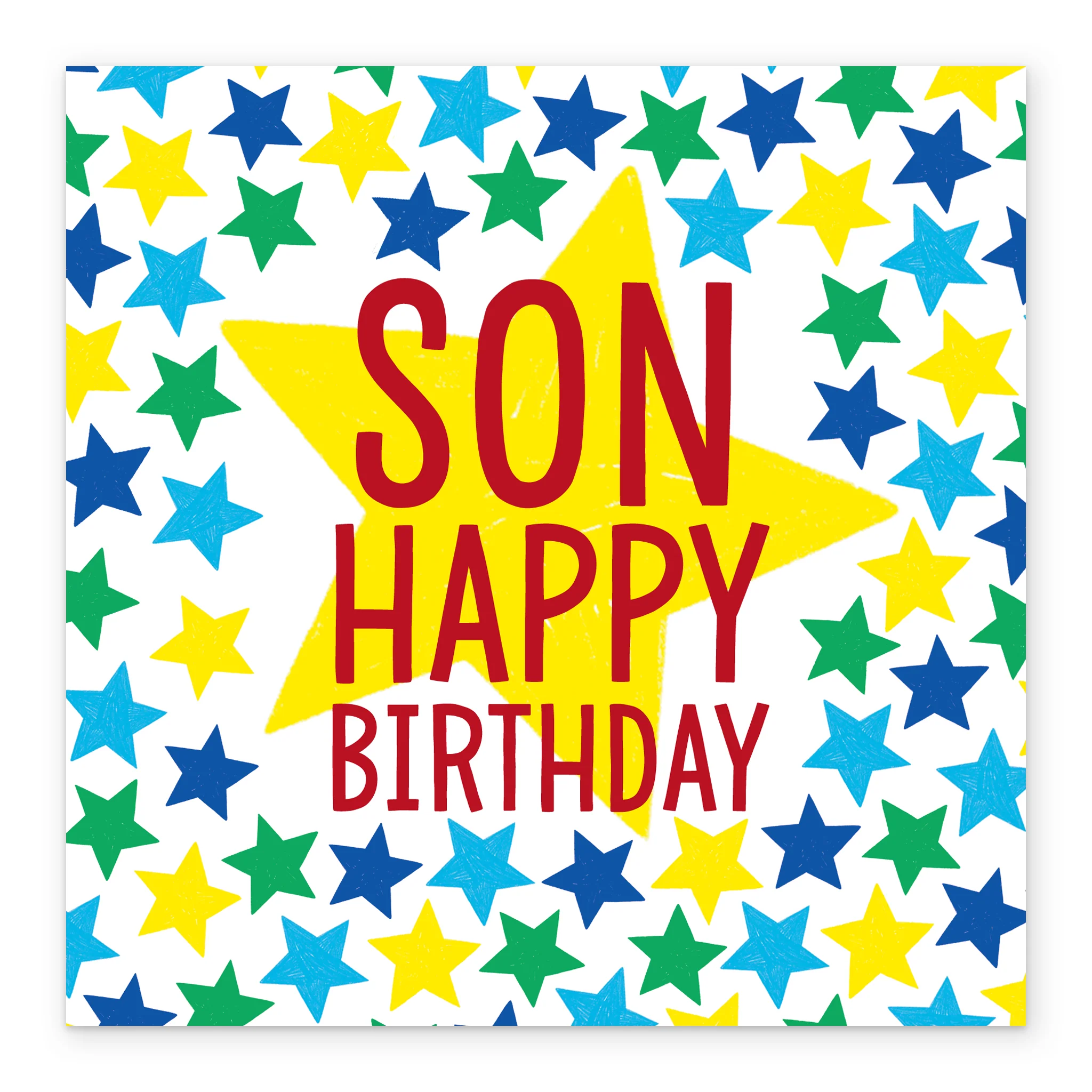 Personalised & Editable Yellow Star Birthday Card - Image 2