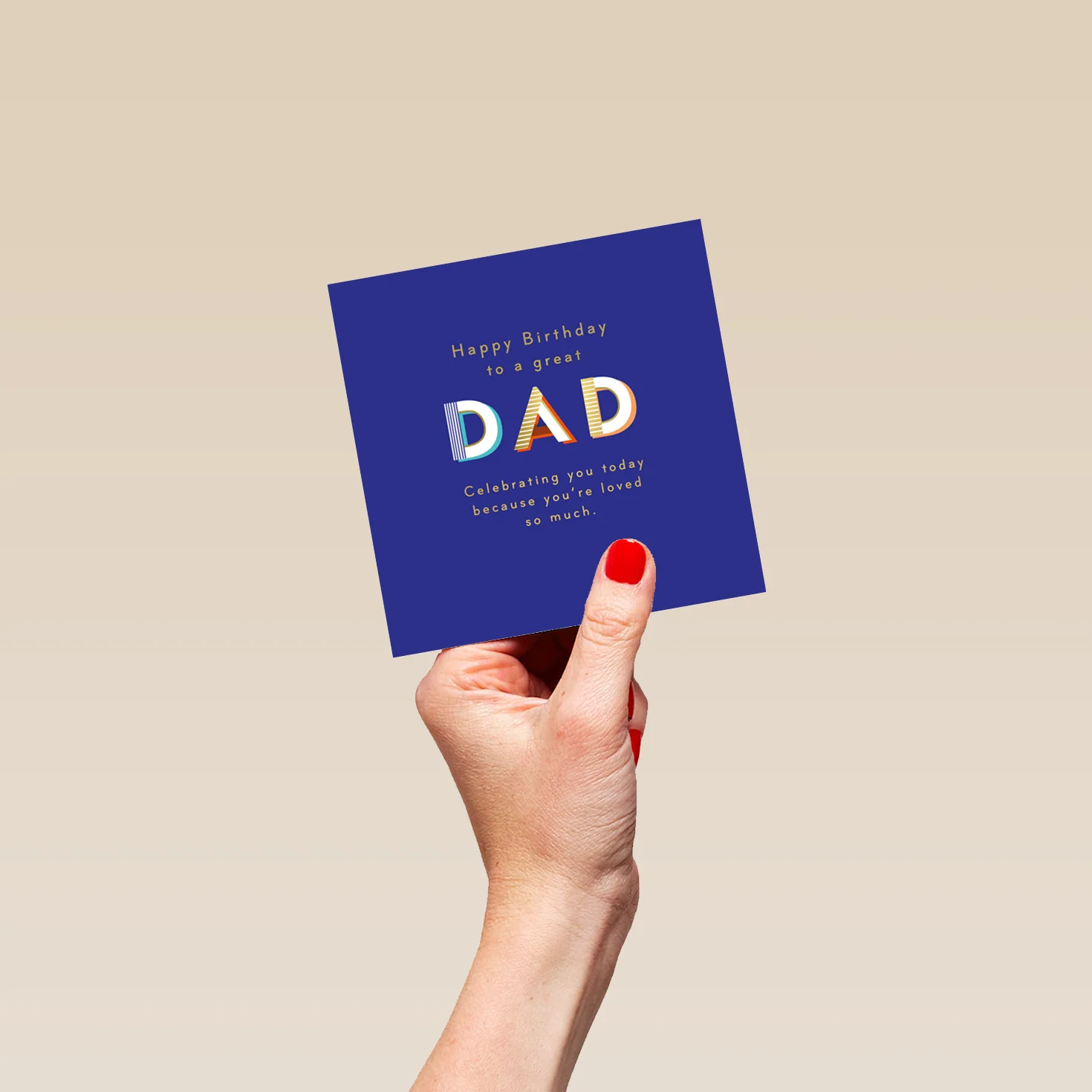 Personalised Editable 'You're Loved' Birthday Card for Dad - Image 4