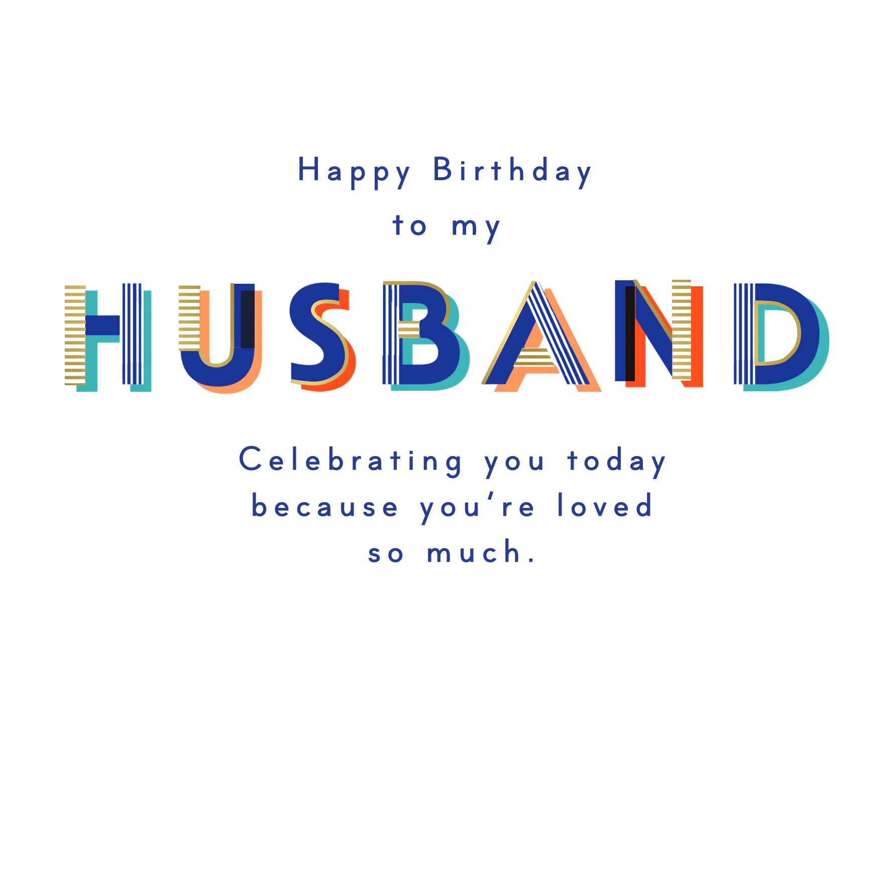 Personalised Editable 'You're Loved' Birthday Card for Husband