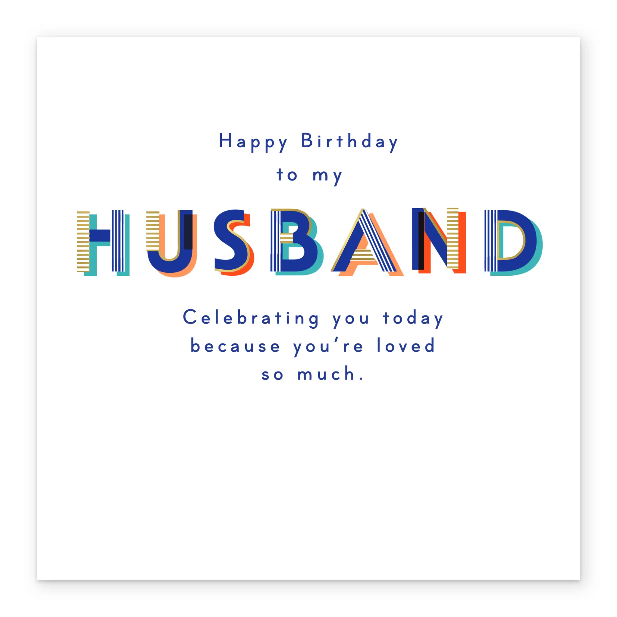 Personalised Editable 'You're Loved' Birthday Card for Husband - Image 2