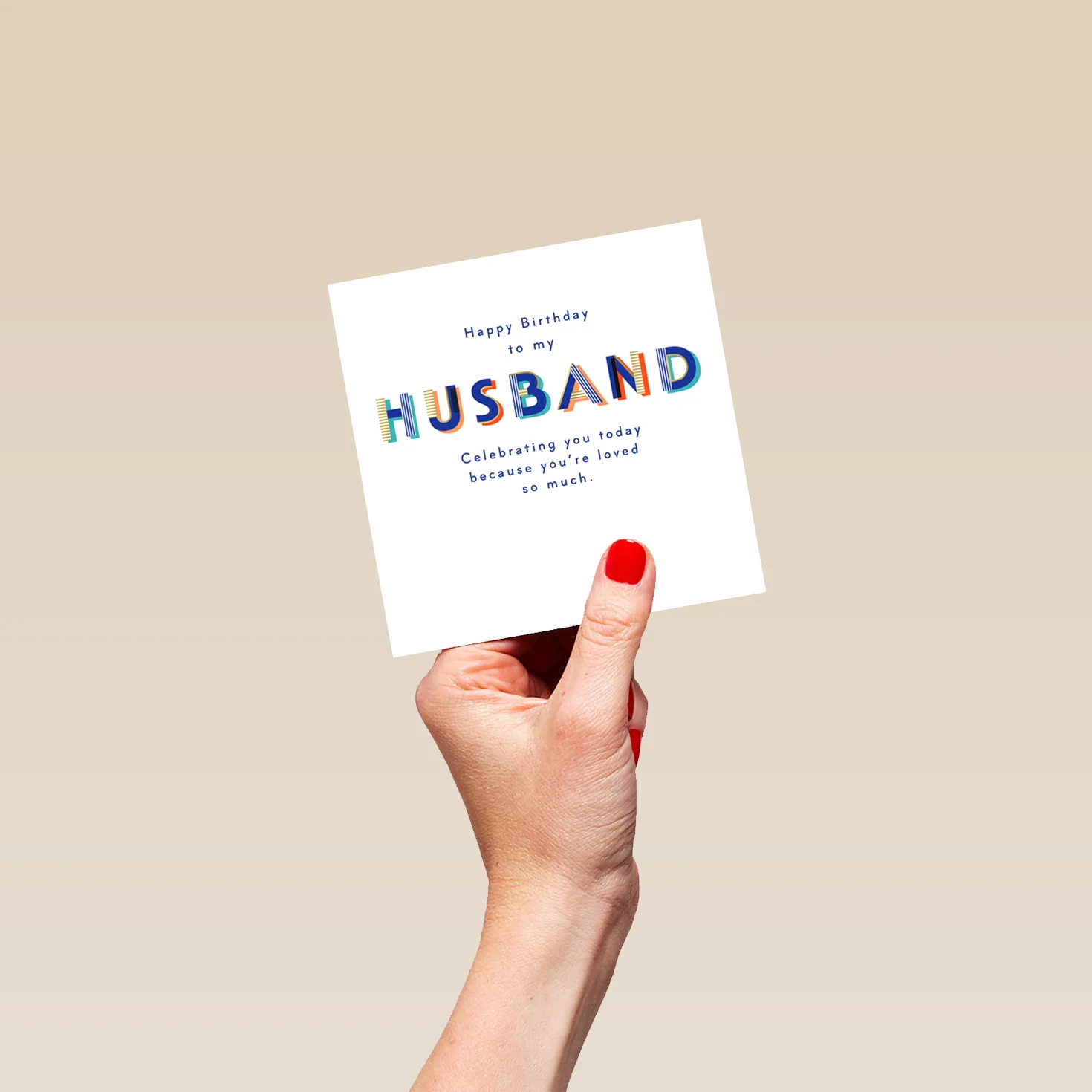 Personalised Editable 'You're Loved' Birthday Card for Husband - Image 4