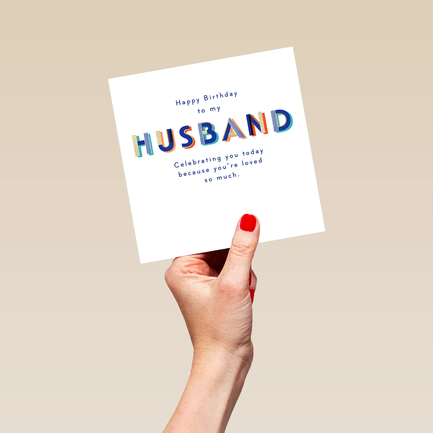 Personalised Editable 'You're Loved' Birthday Card for Husband - Image 5