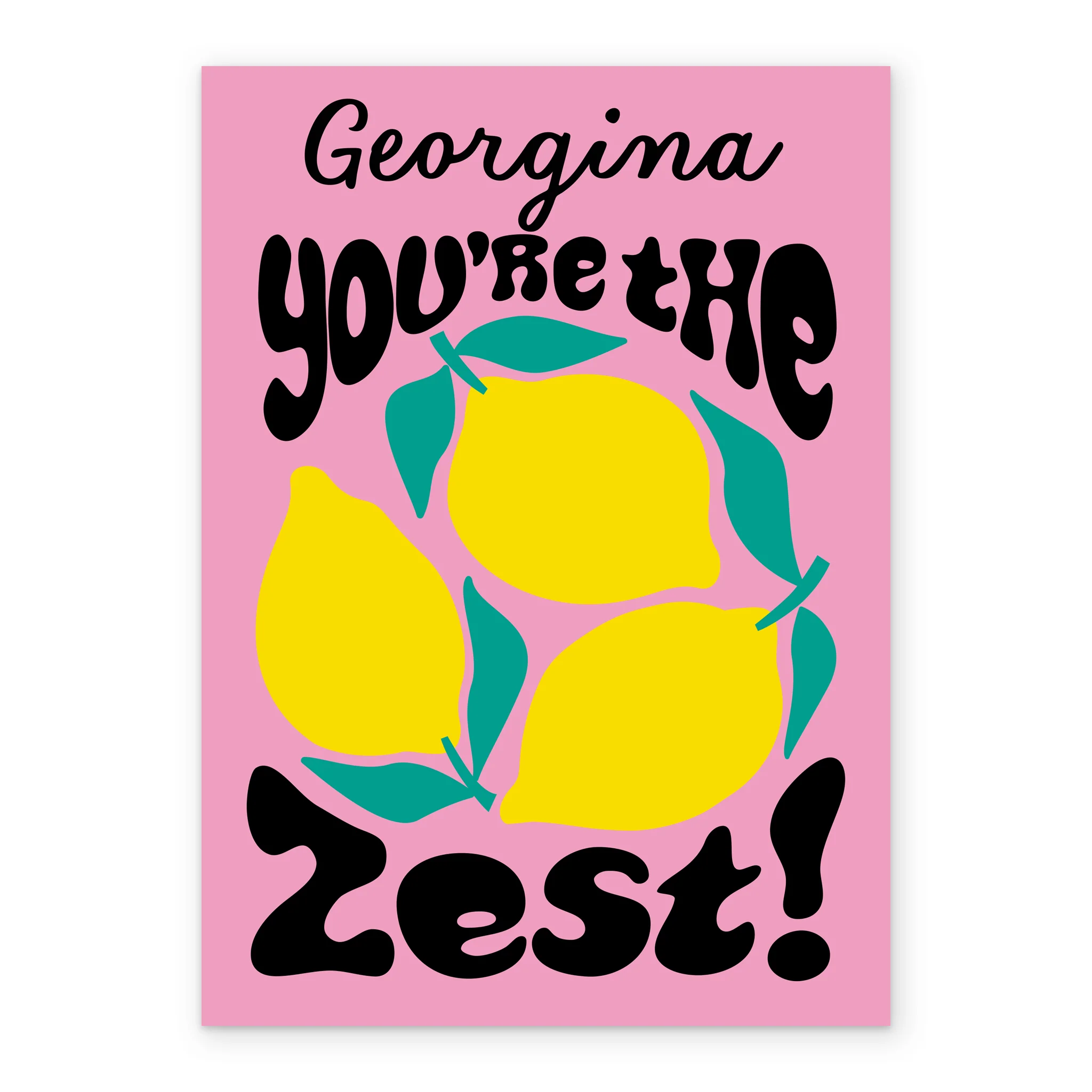 Personalised Editable 'You're the Zest!' Birthday Card - Image 2