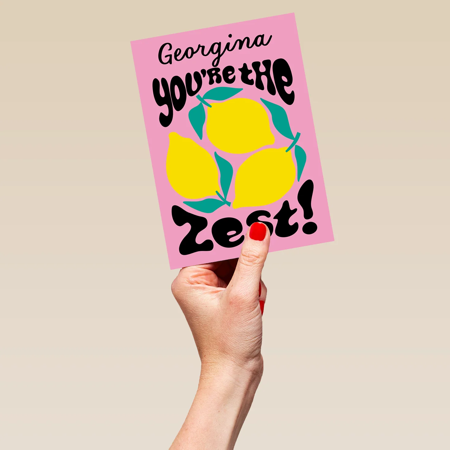 Personalised Editable 'You're the Zest!' Birthday Card - Image 5