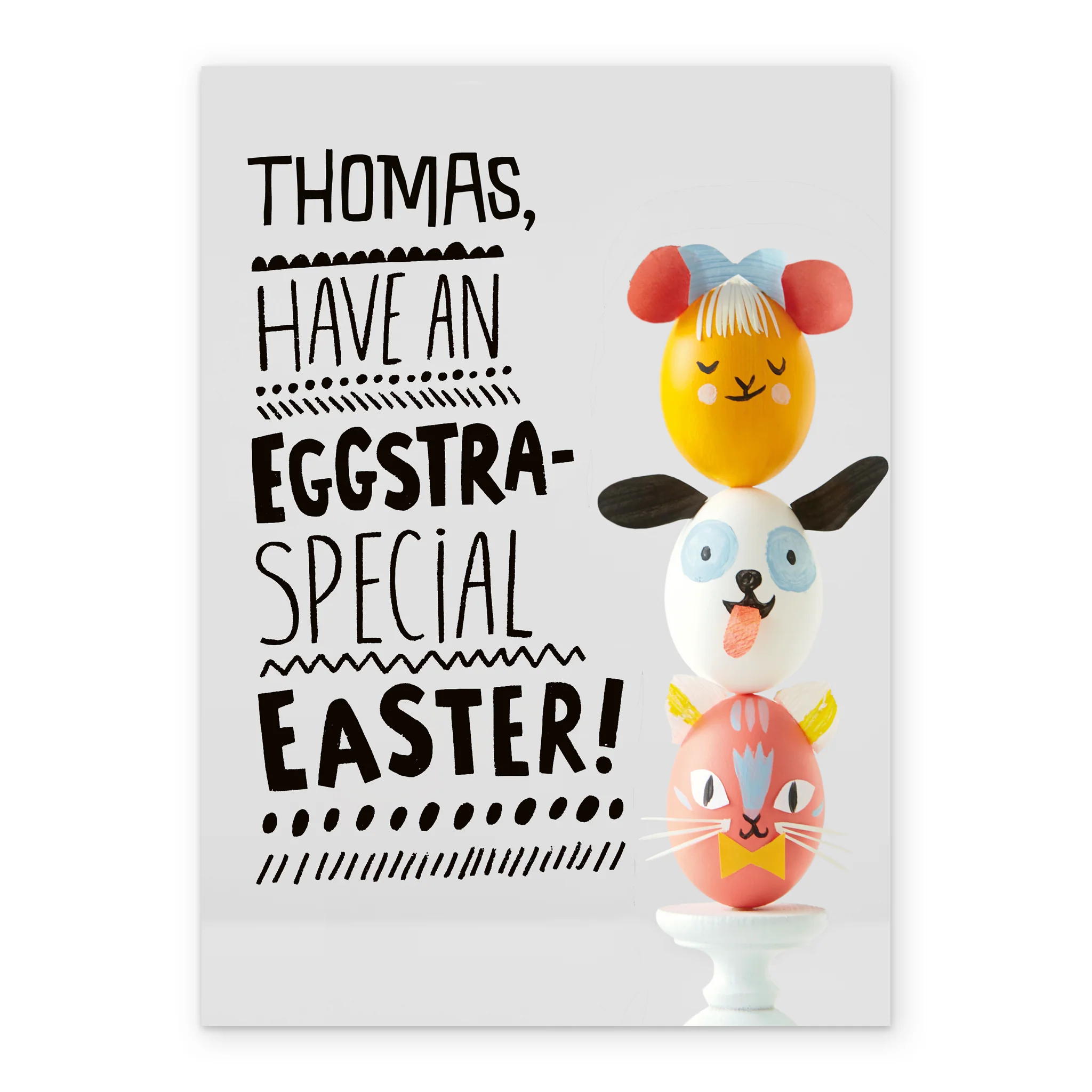 Personalised Eggstra Special Animal Eggs Easter Card - Image 2