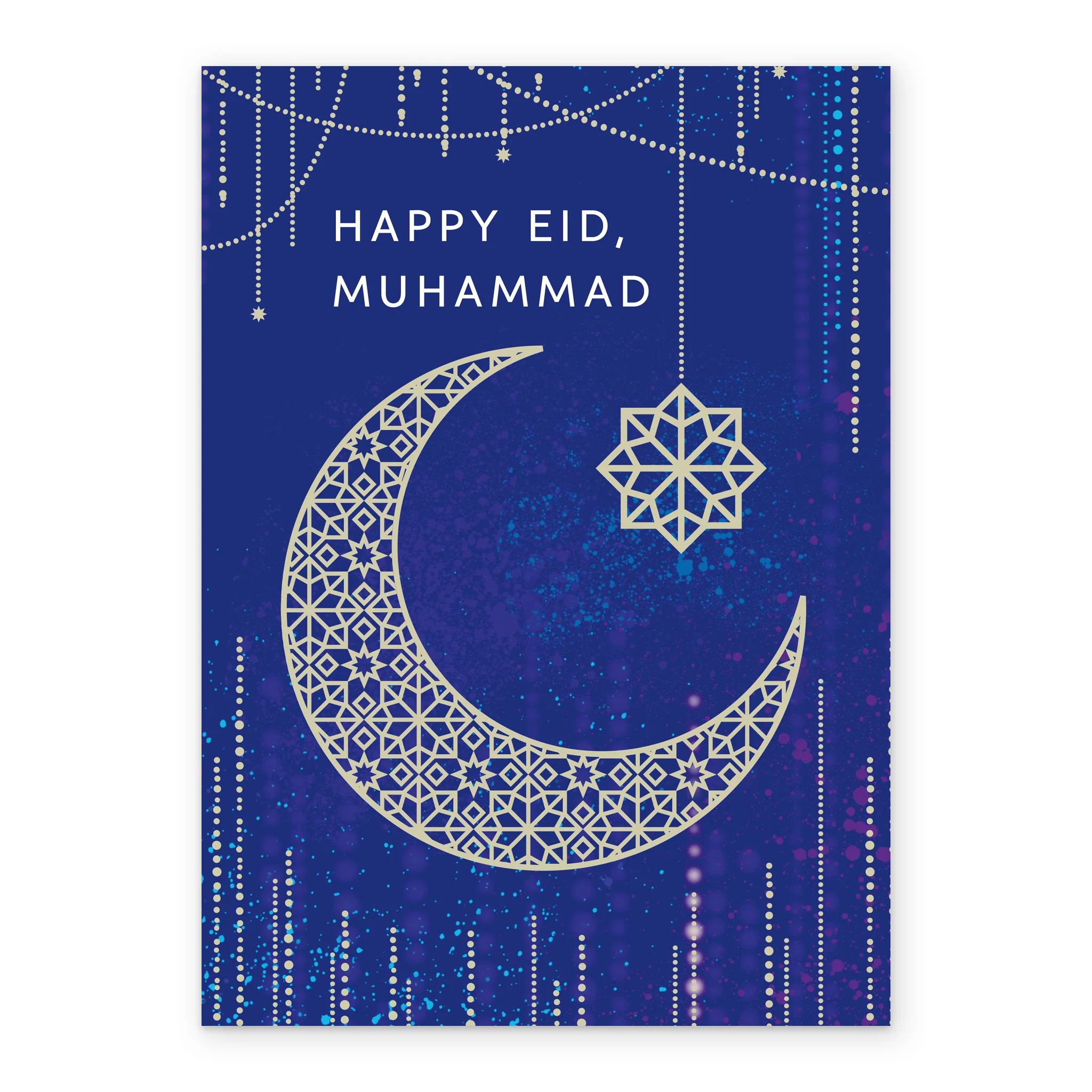 Personalised Eid Decorations Greetings Card - Image 2