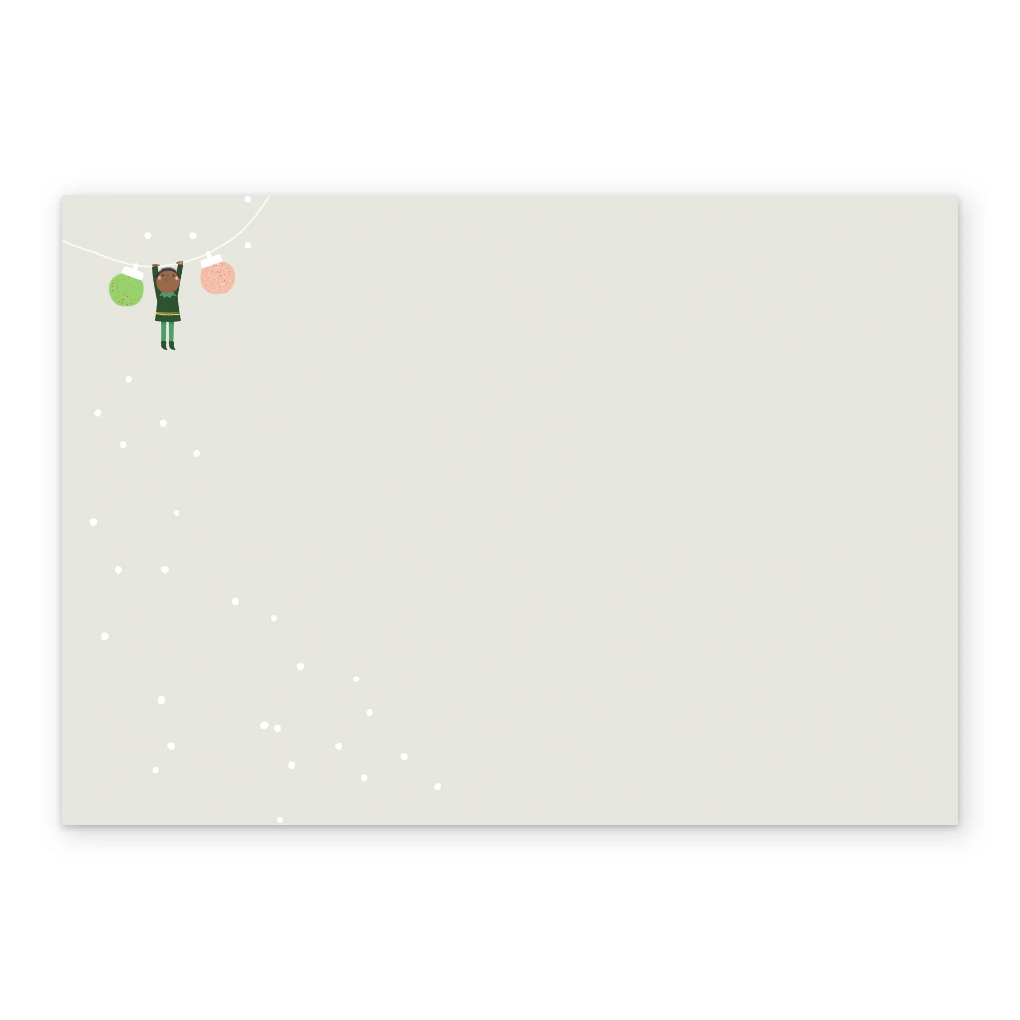 Personalised Elves And Christmas Decoration Christmas Card - Image 3