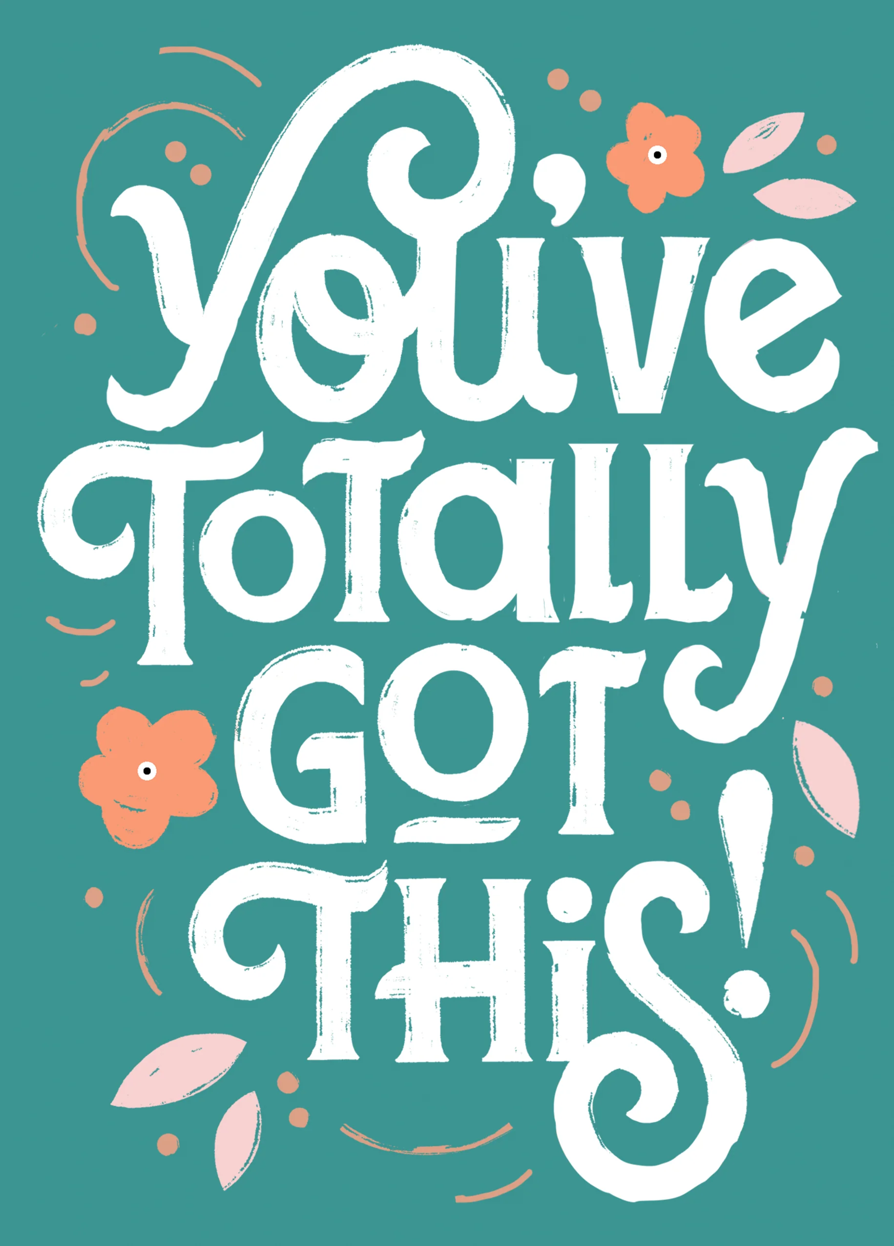 Personalised Encouragement Floral Word Art Mother's Day Card