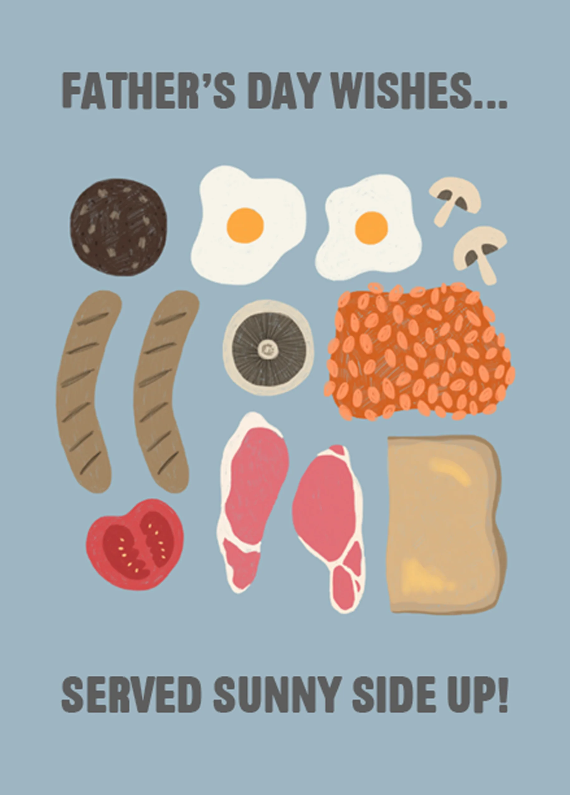 Personalised English Breakfast Father's Day Card