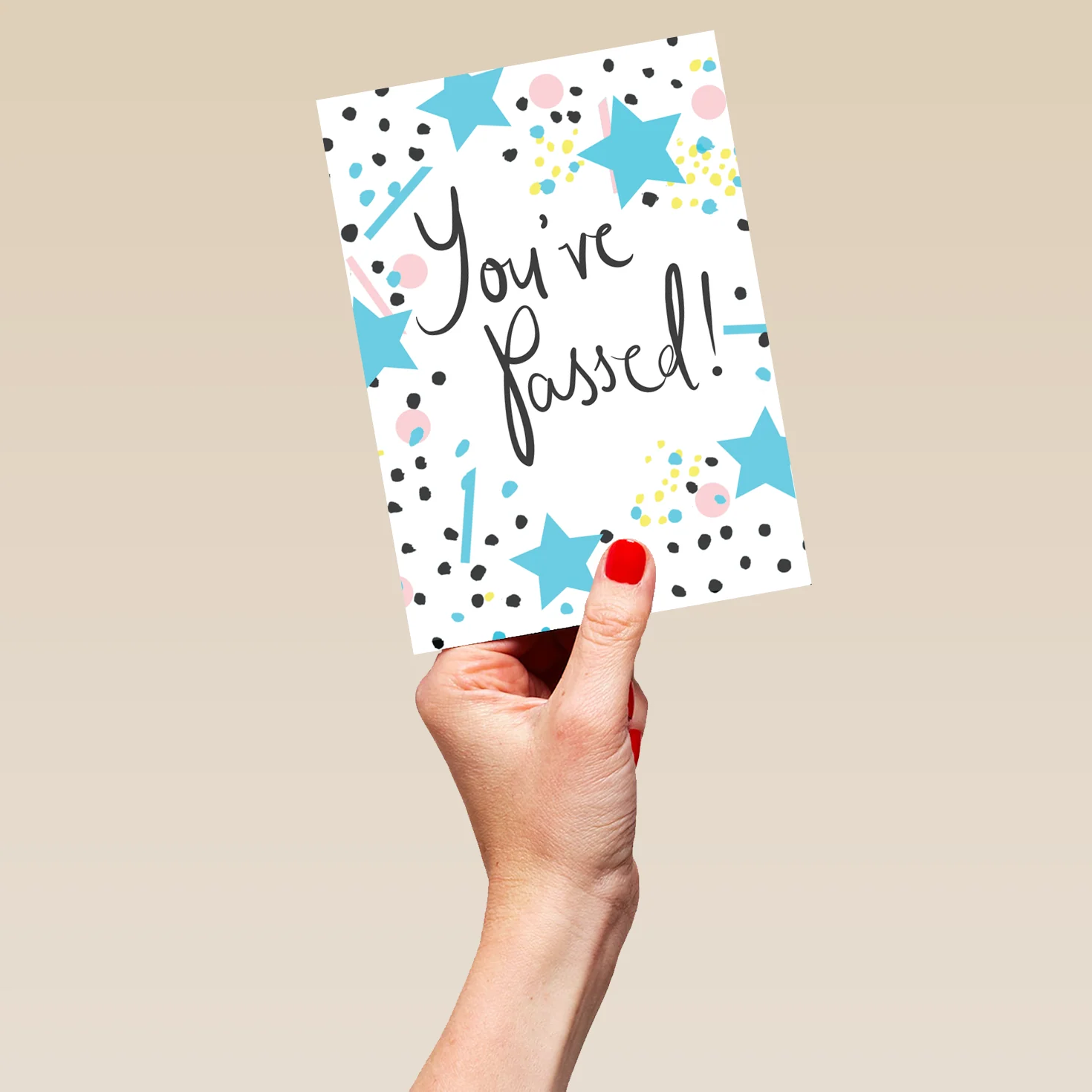 Personalised Exam Congratulations Stars and Spots Card - Image 5
