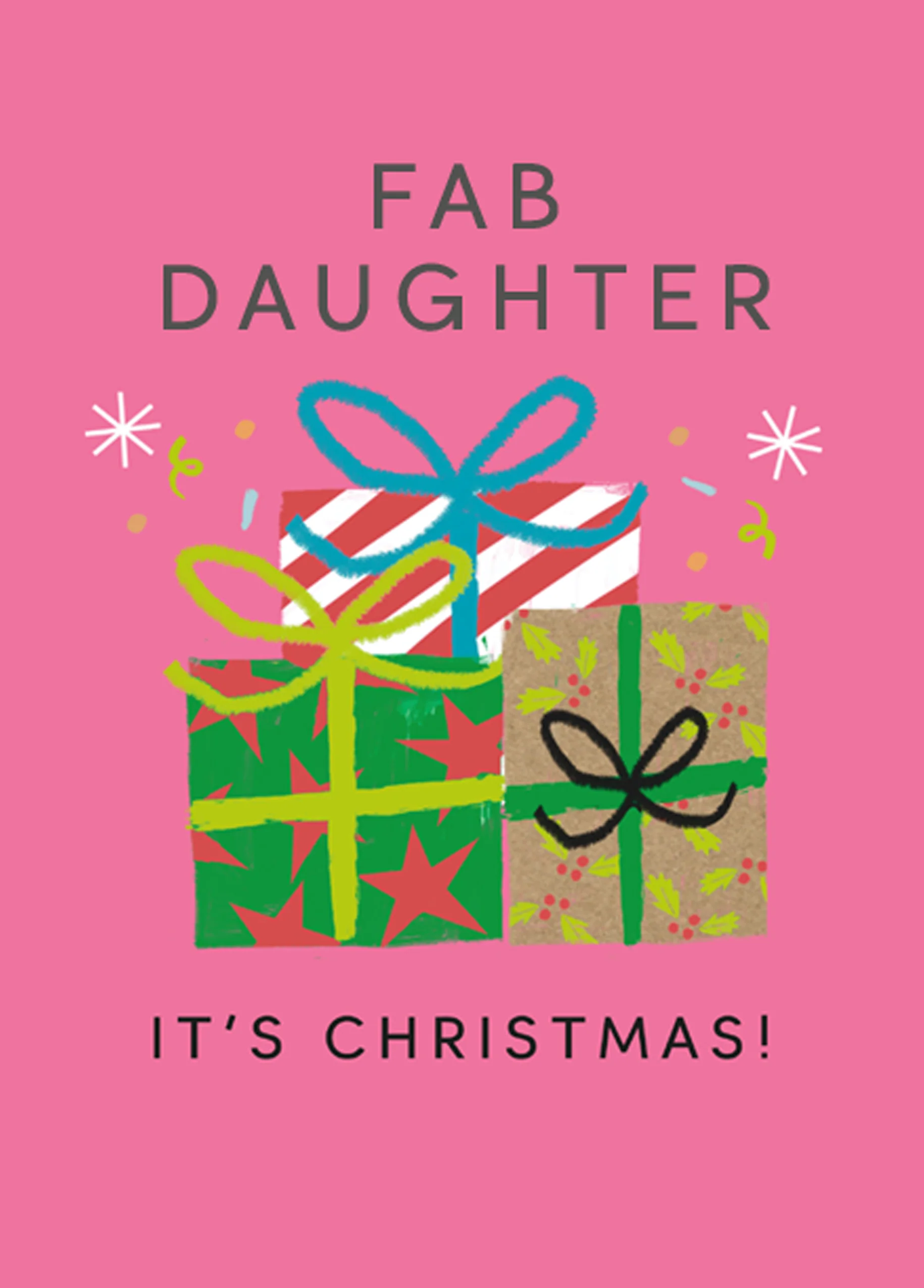 Personalised Fab Daughter Gifts Christmas Card