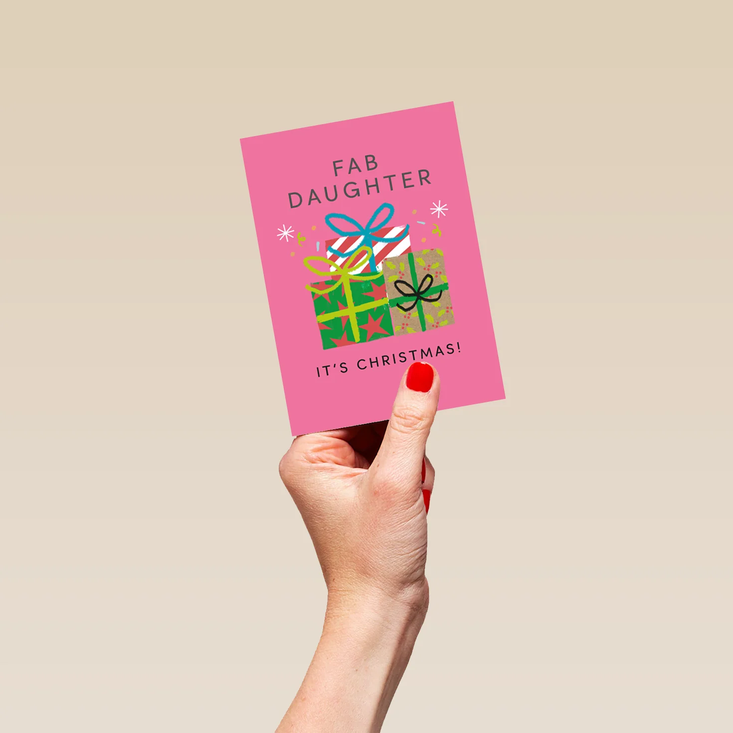 Personalised Fab Daughter Gifts Christmas Card - Image 4