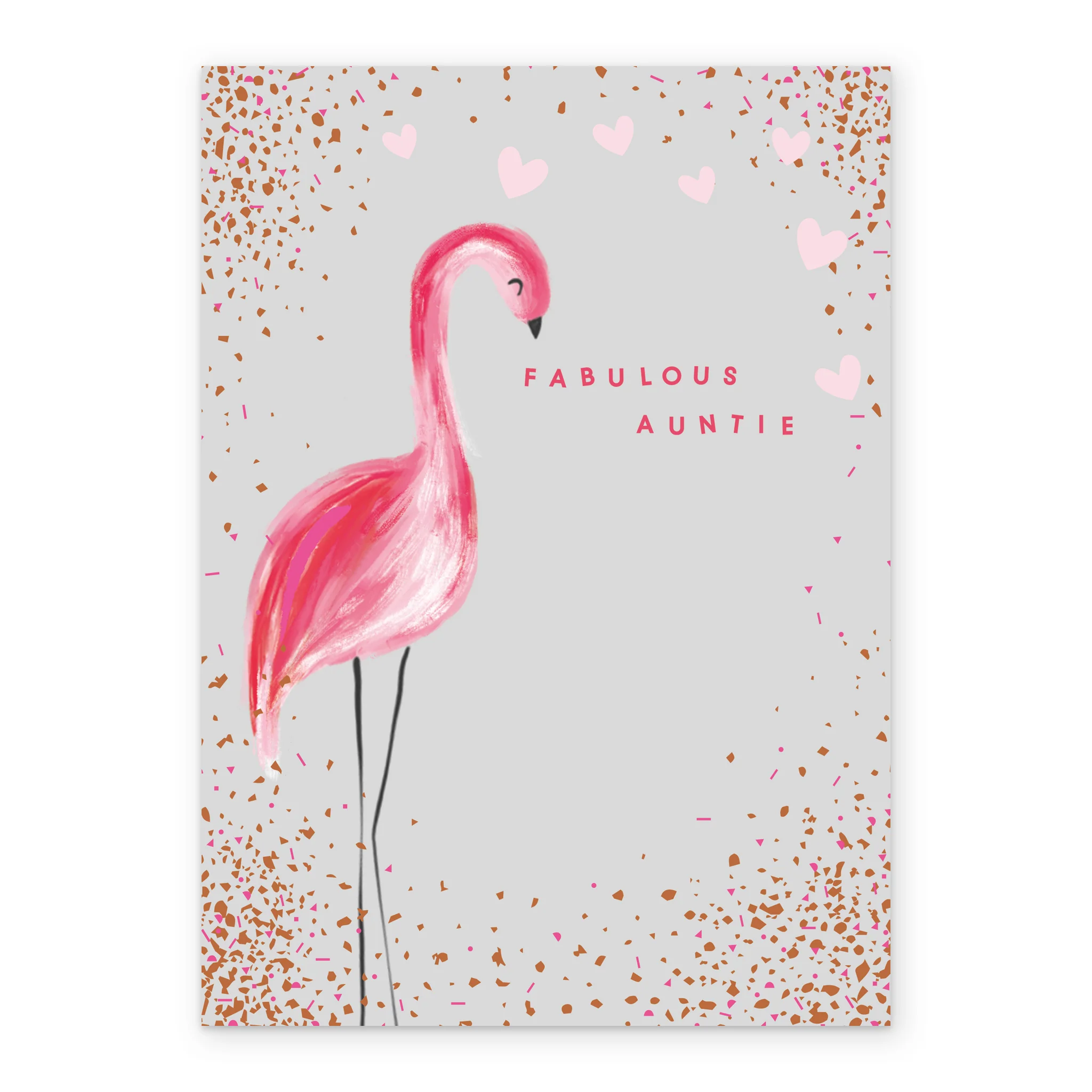Personalised Fabulous Flamingo Birthday Card For Auntie - Image 2