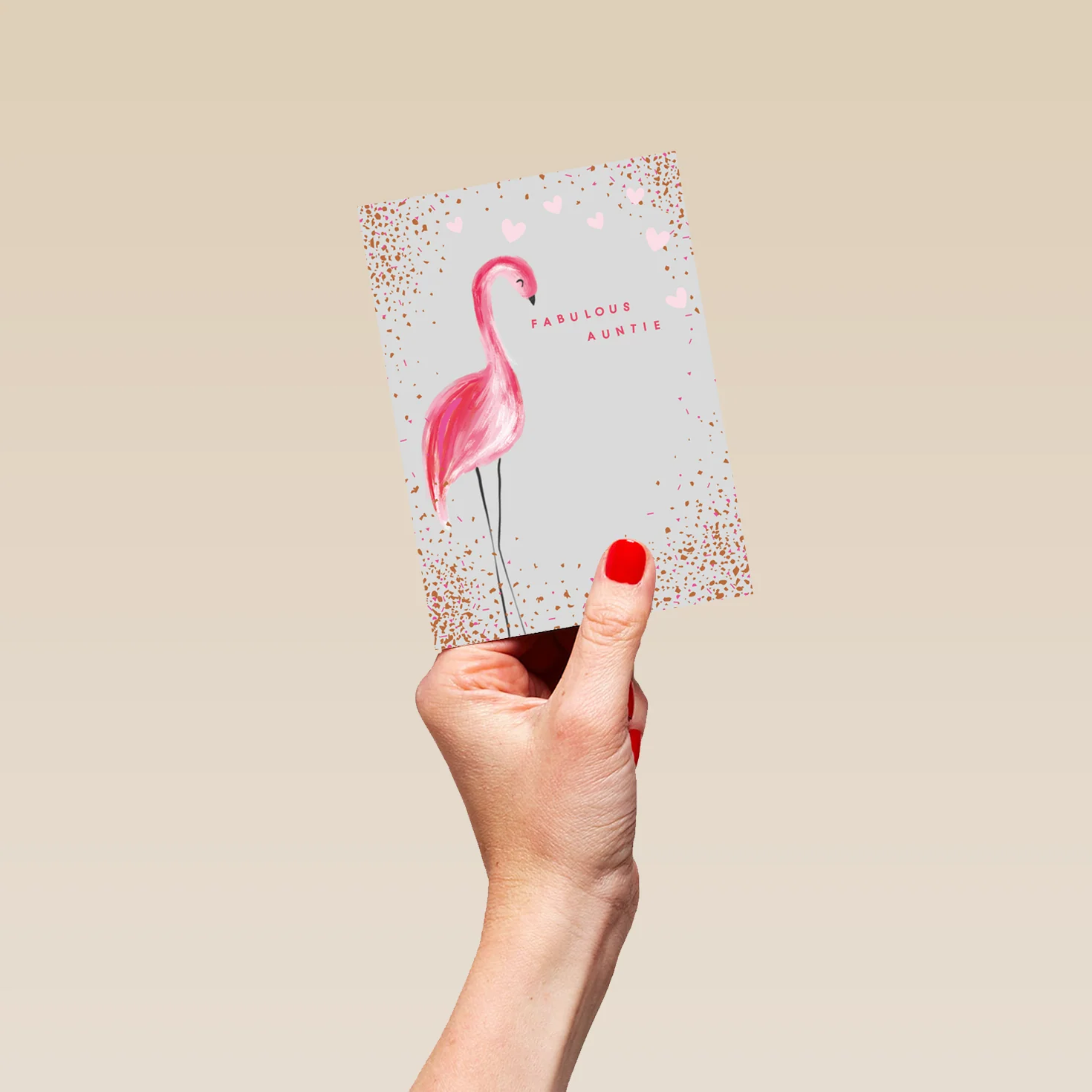 Personalised Fabulous Flamingo Birthday Card For Auntie - Image 4