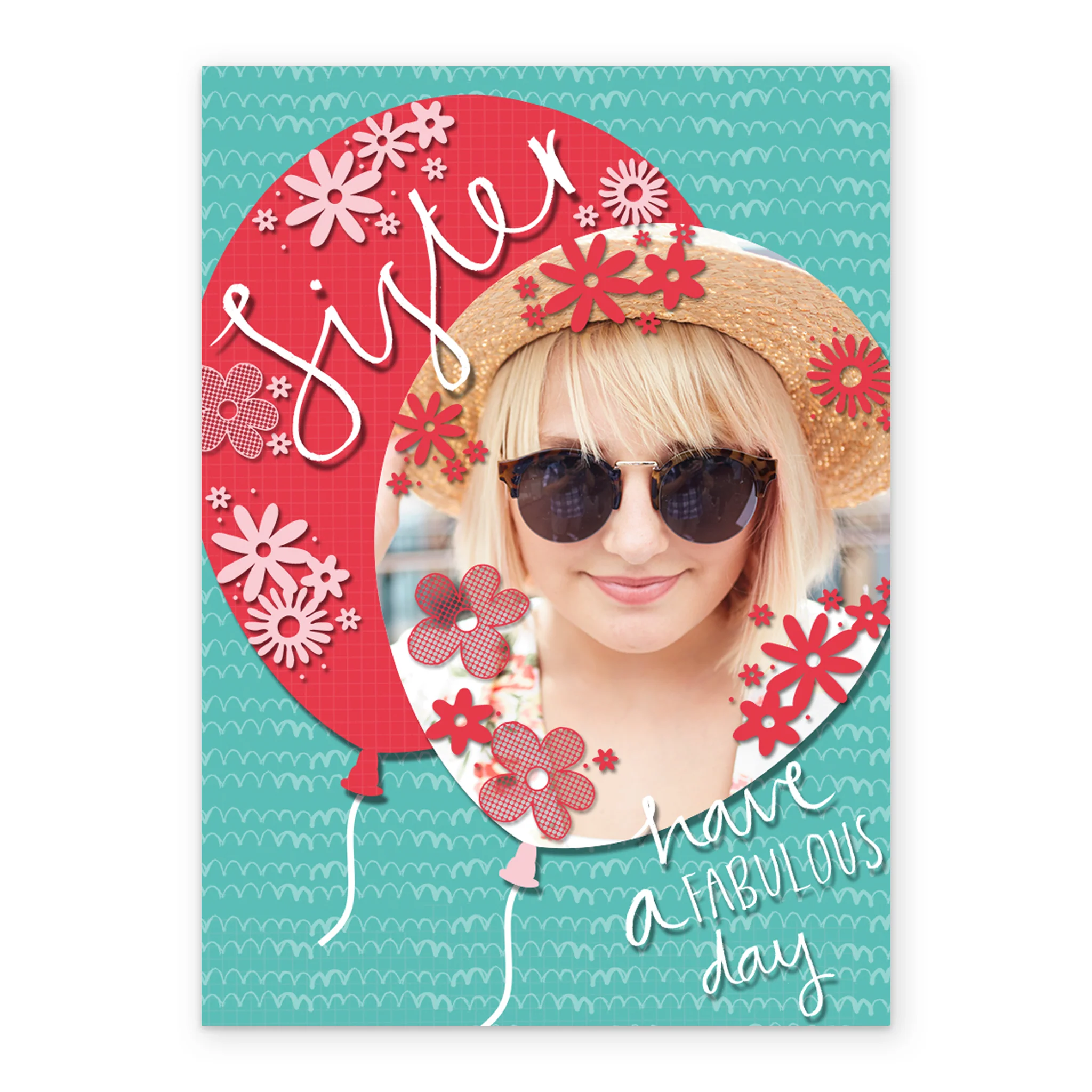Personalised Fabulous Photo Birthday Card For Sister - Image 2