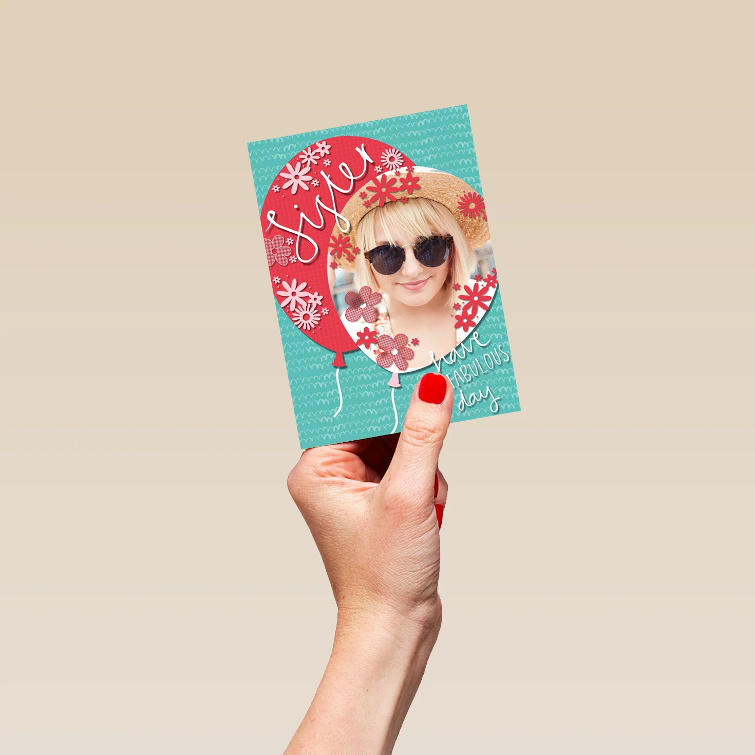 Personalised Fabulous Photo Birthday Card For Sister - Image 4