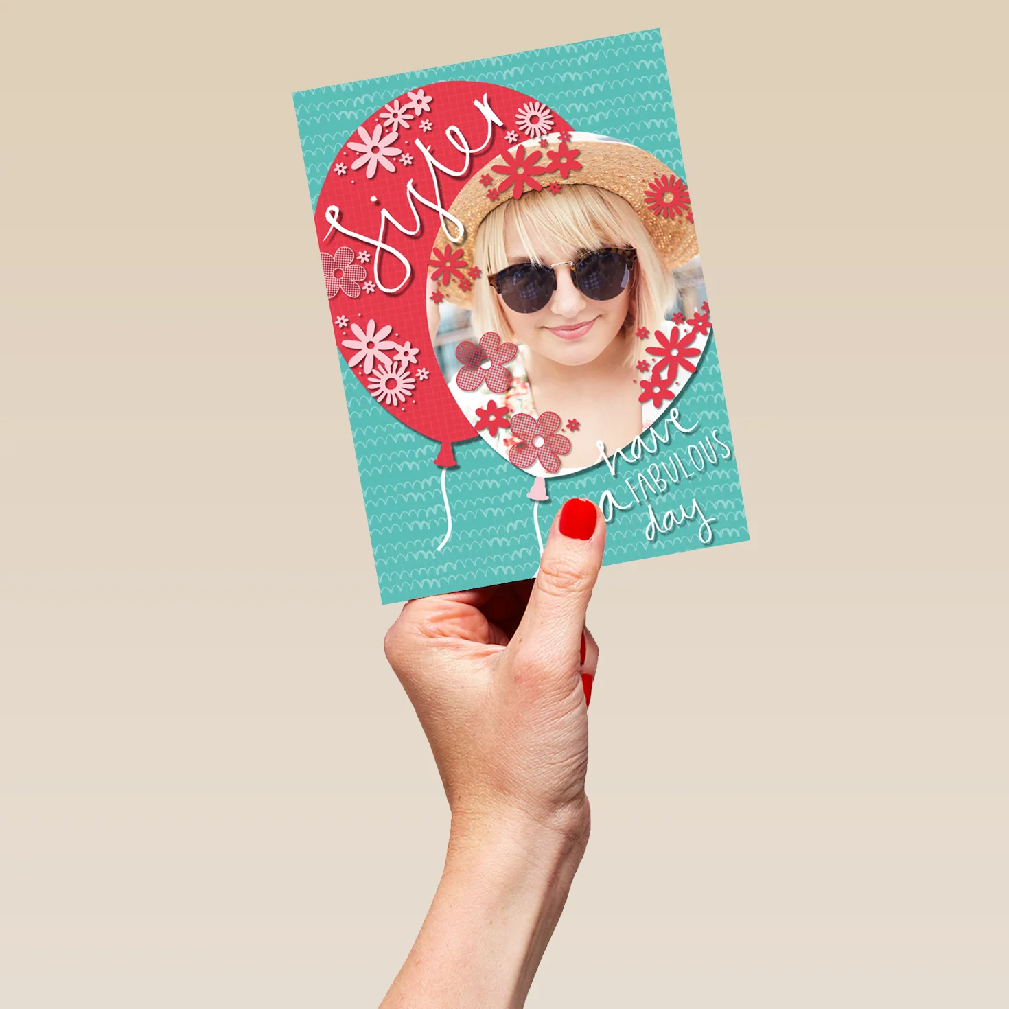 Personalised Fabulous Photo Birthday Card For Sister - Image 5