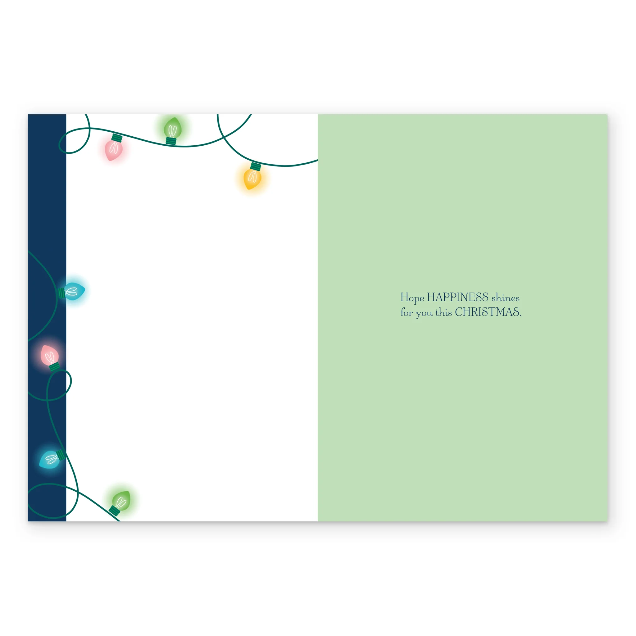Personalised 'Fairy Light Frame' Photo Upload Christmas Card - Image 3