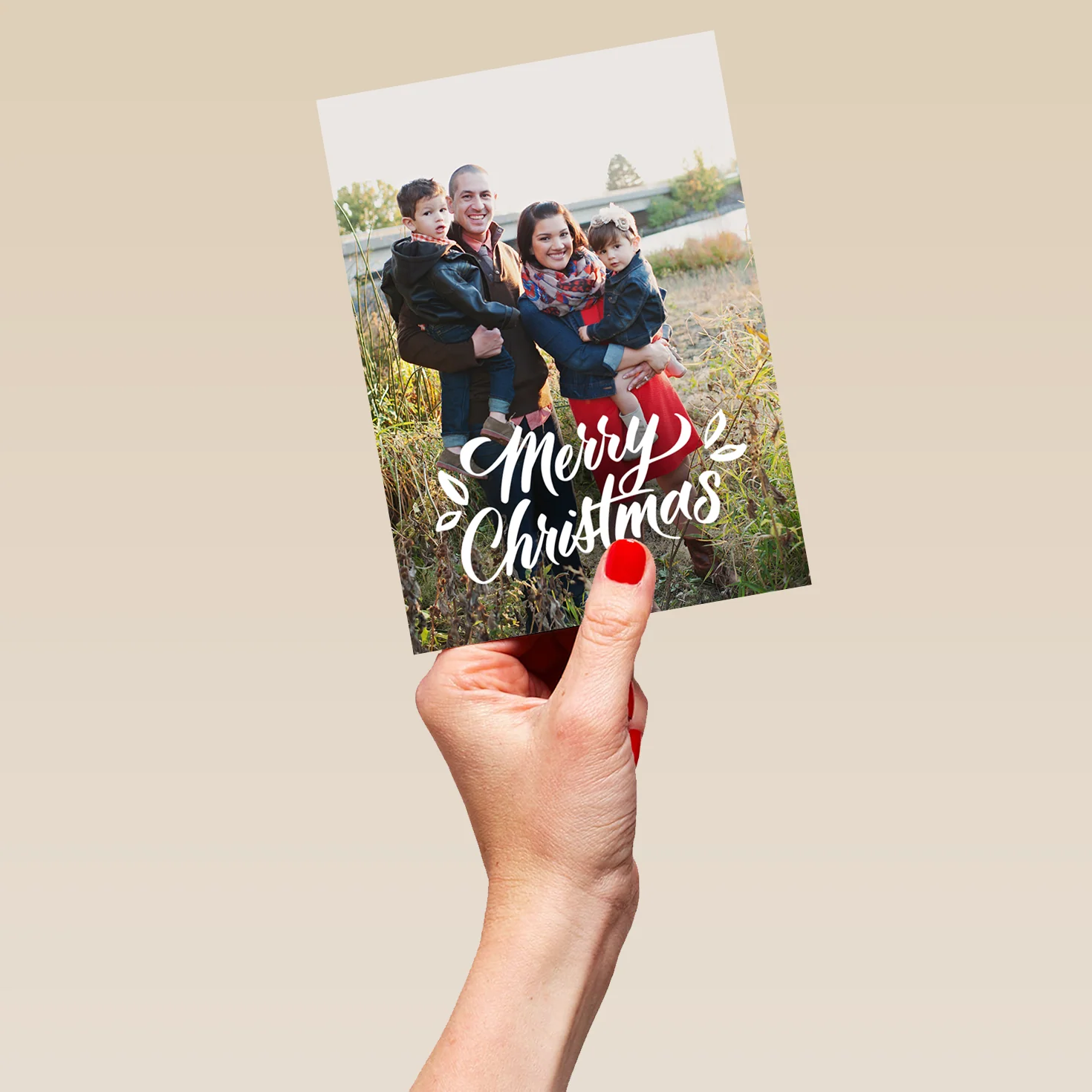 Personalised Family Merry Christmas Photo Upload Card - Image 5