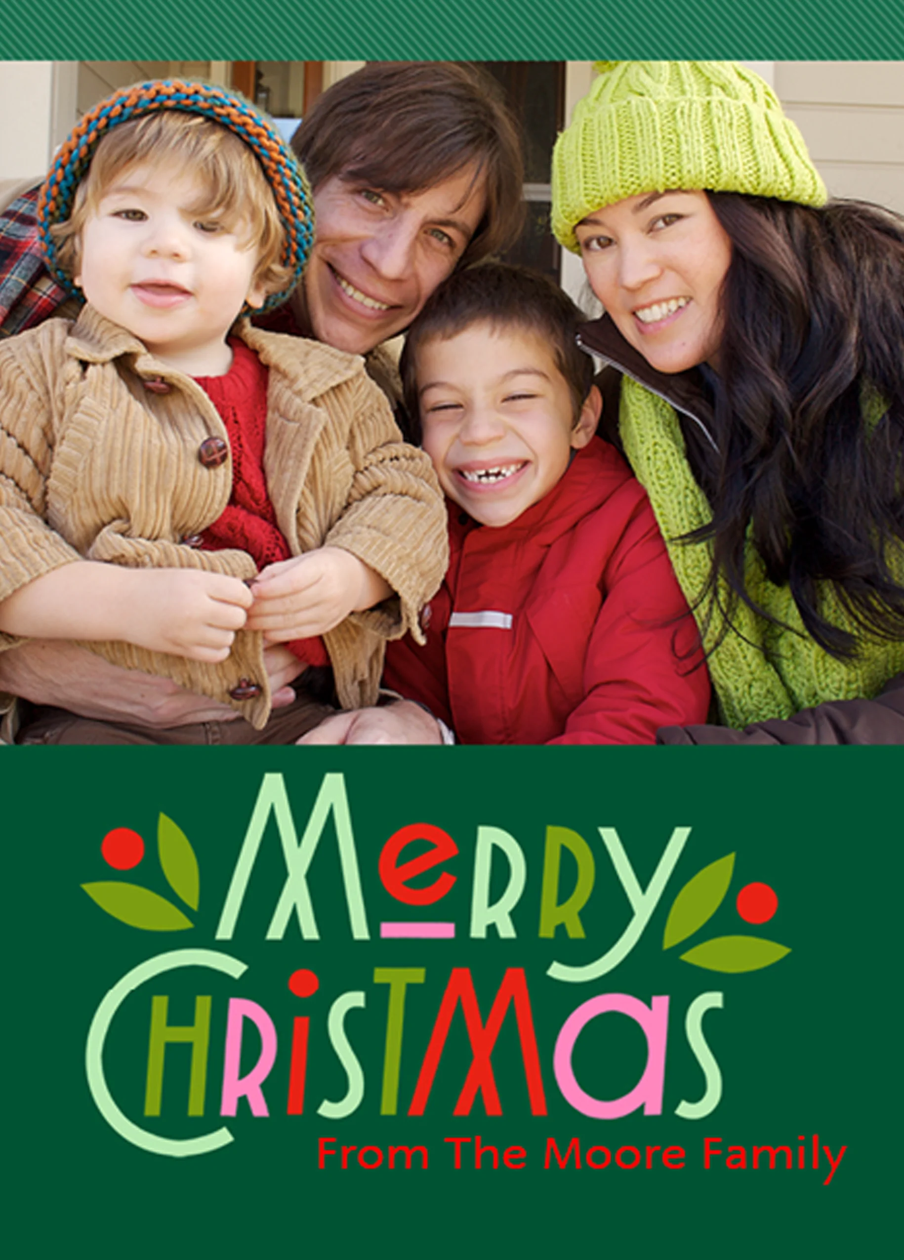 Personalised Family Photo Christmas Card