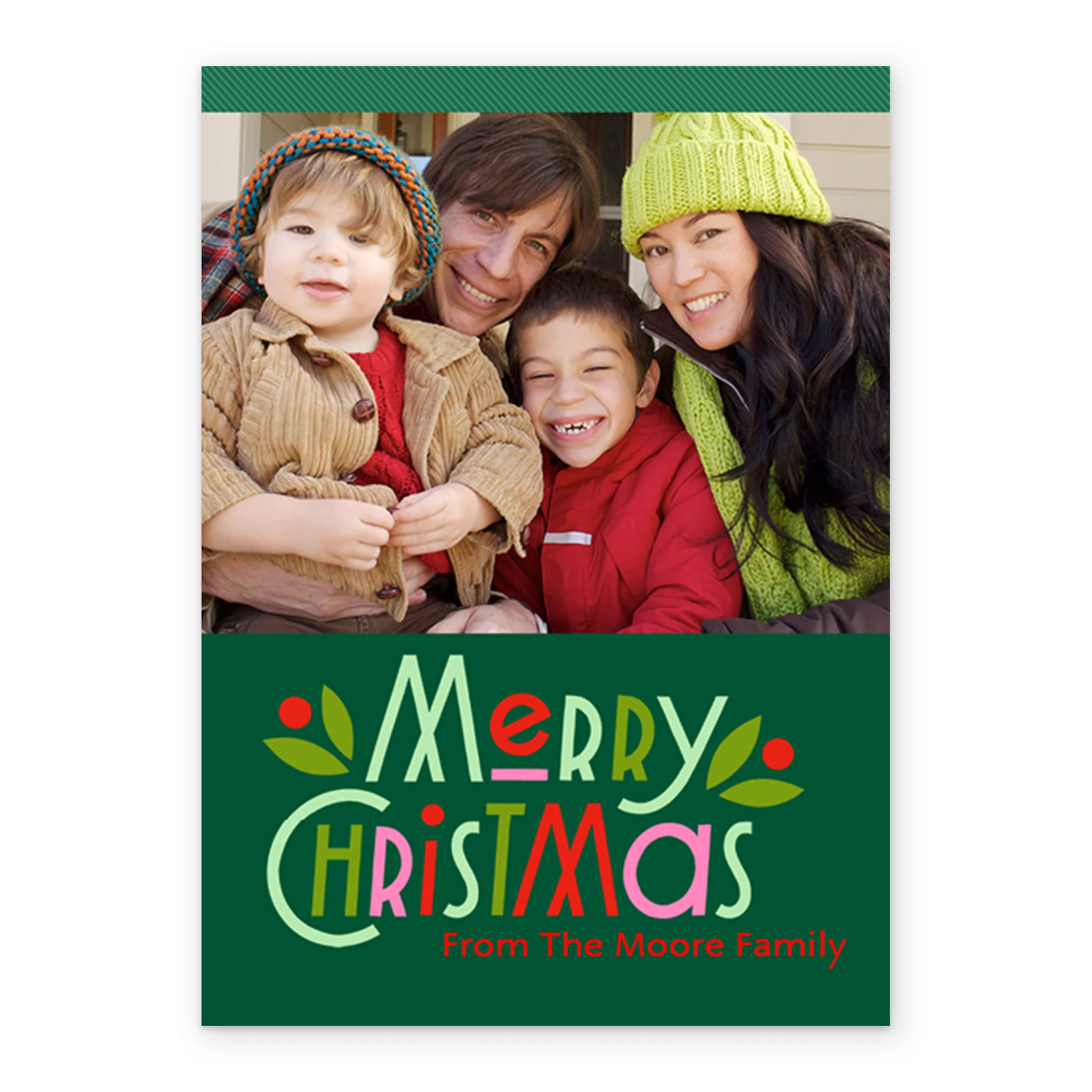 Personalised Family Photo Christmas Card - Image 2