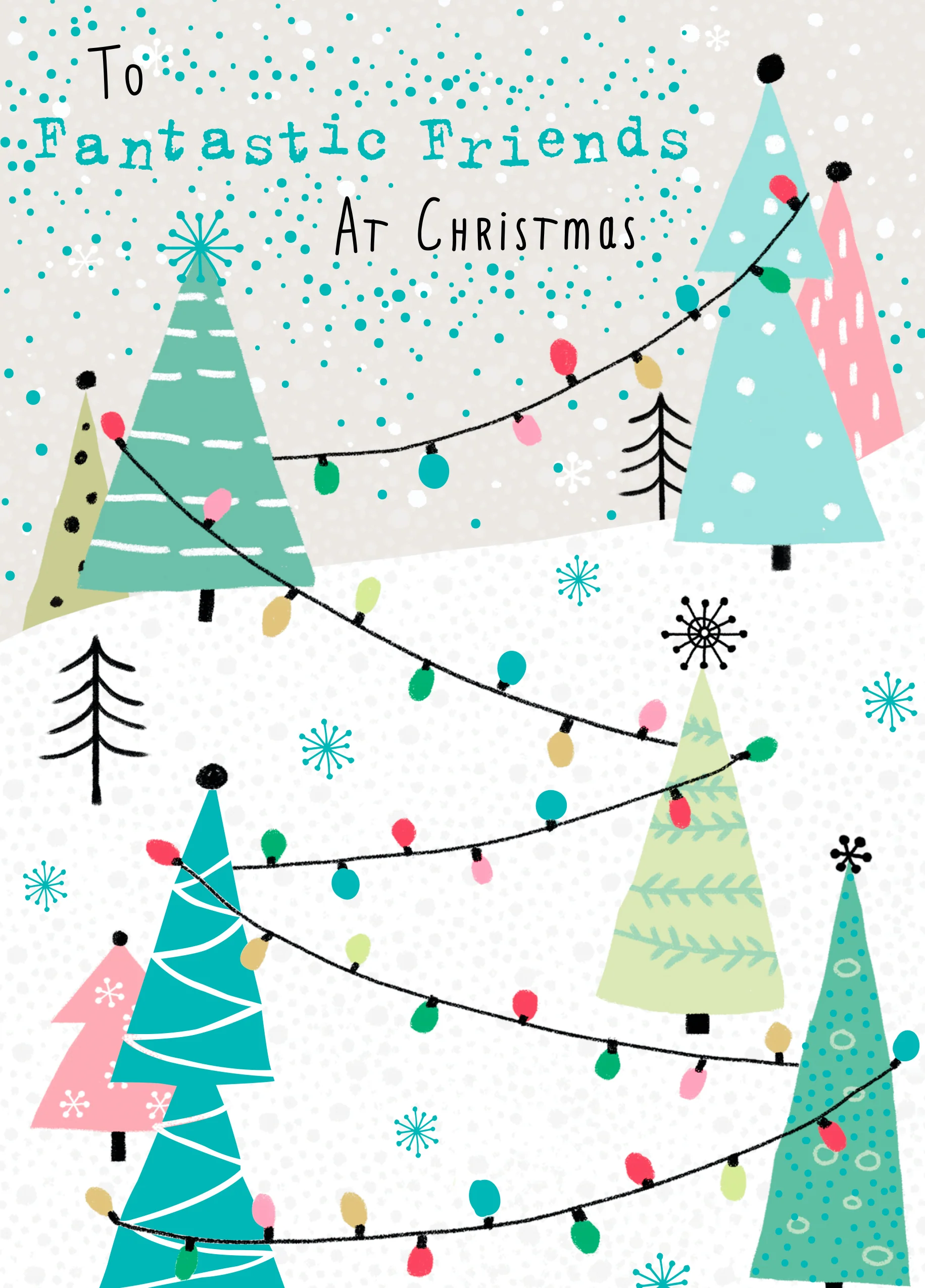 Personalised Fantastic Friends Christmas Card