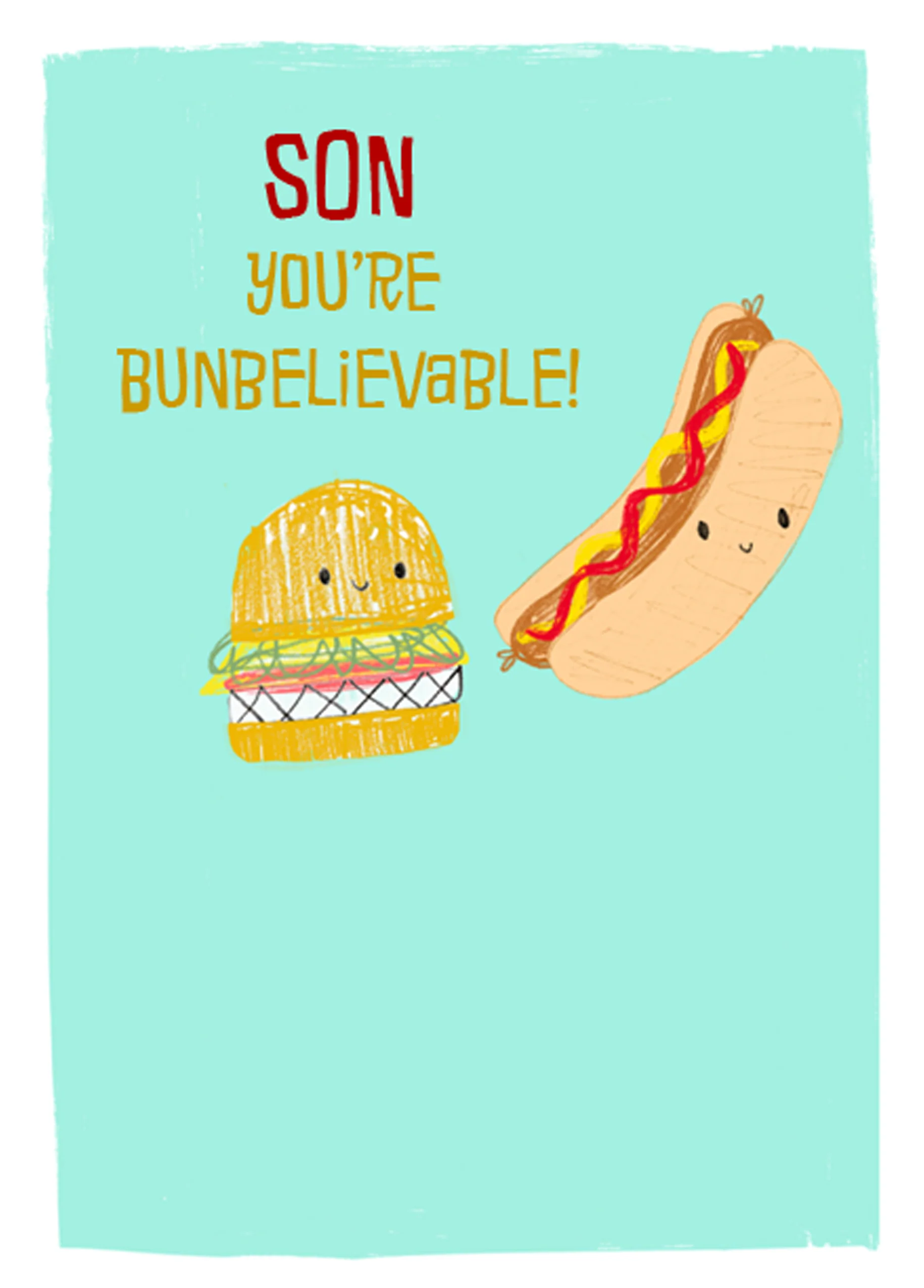 Personalised Fast Food Son Birthday Card