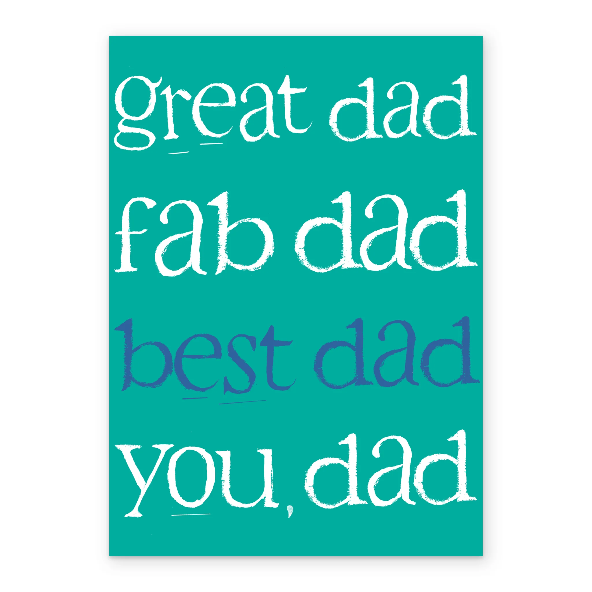 Personalised Father's Day Card You're Great Fab The Best - Image 2