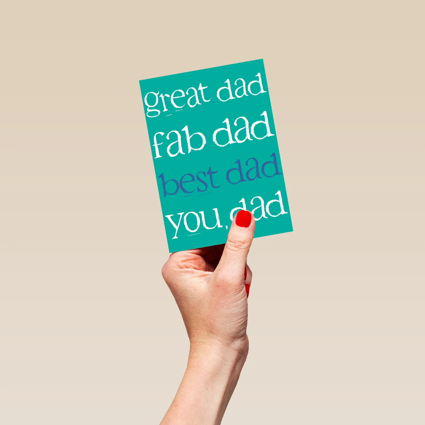 Personalised Father's Day Card You're Great Fab The Best - Image 4