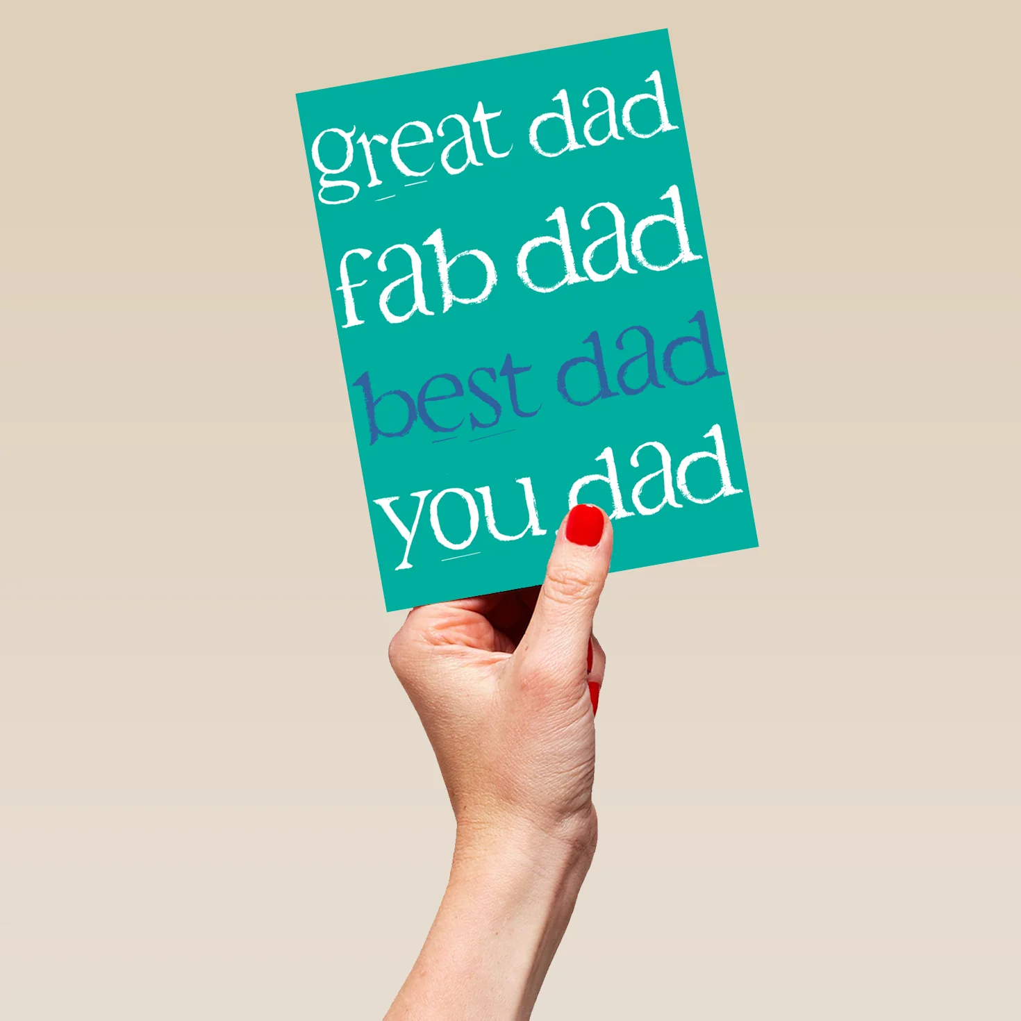 Personalised Father's Day Card You're Great Fab The Best - Image 5